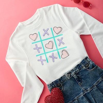 Valentine's Tic-Tac-Toe Sweatshirt