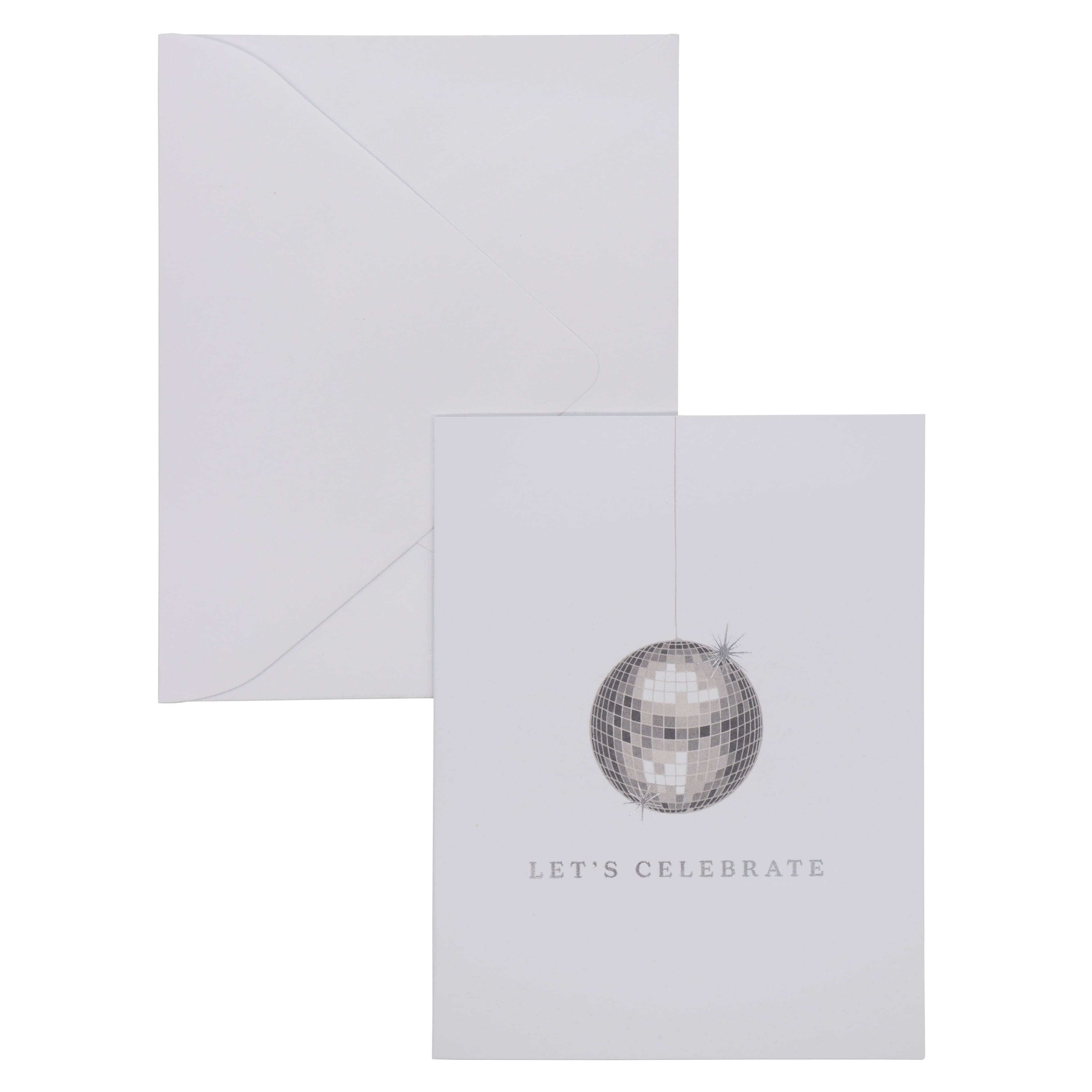 Let&#x27;s Celebrate Disco Ball Blank Greeting Card Set by Celebrate It&#x2122;