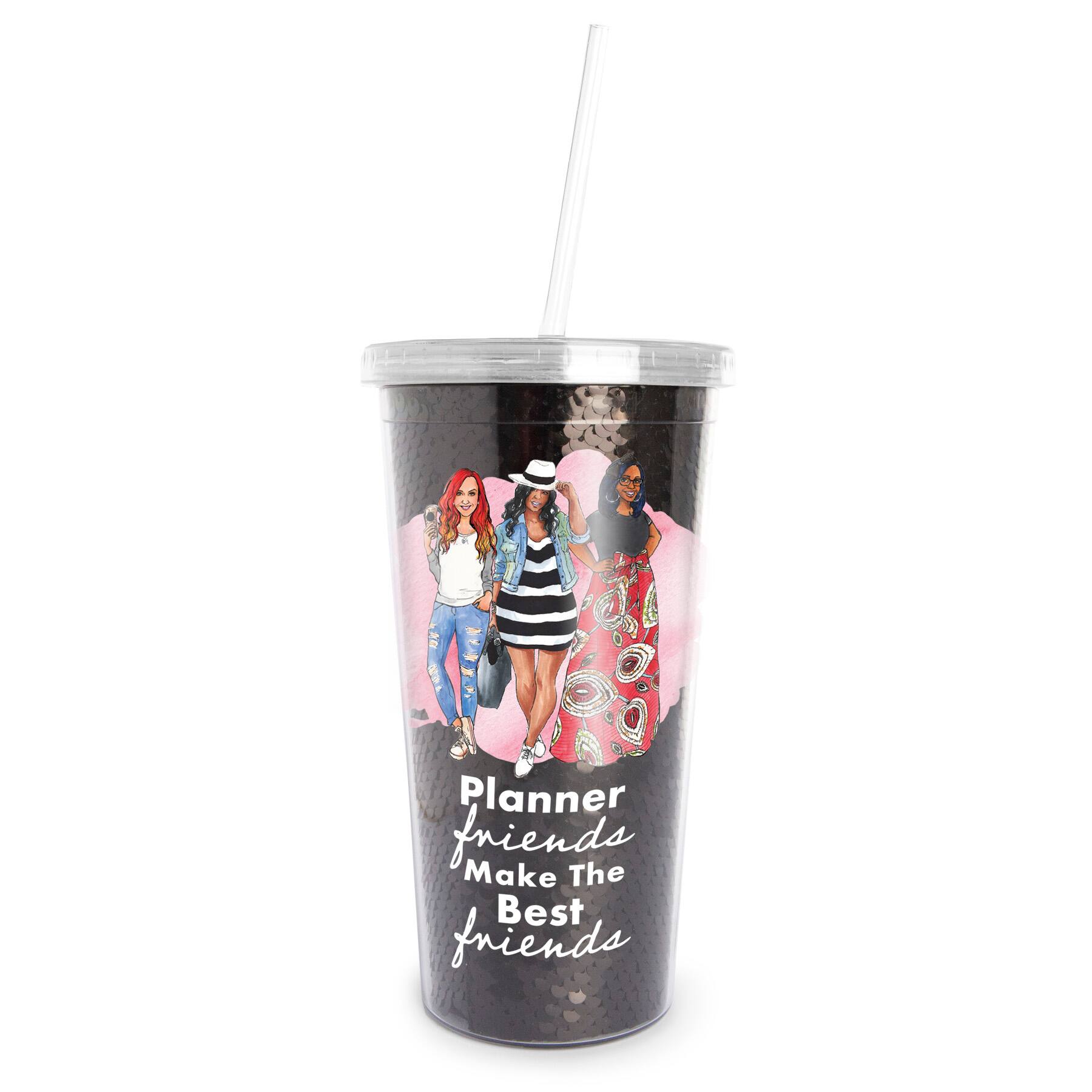 Capitol Chic Designs™ 20oz. Planner Friends Tumbler with Straw| Michaels