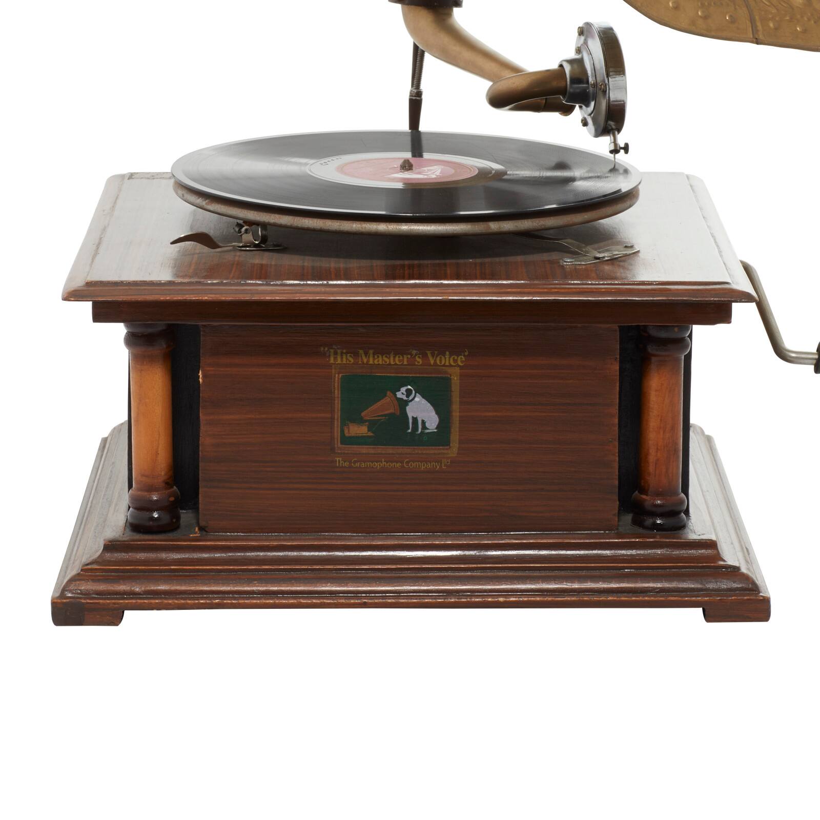 Copper Wood and Metal Vintage Gramophone, 28&#x22; x 18&#x22; x 16&#x22;