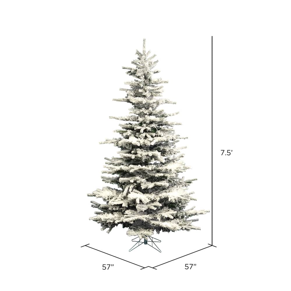 7.5ft. Unlit Flocked Sierra Fir Artificial Christmas Tree
