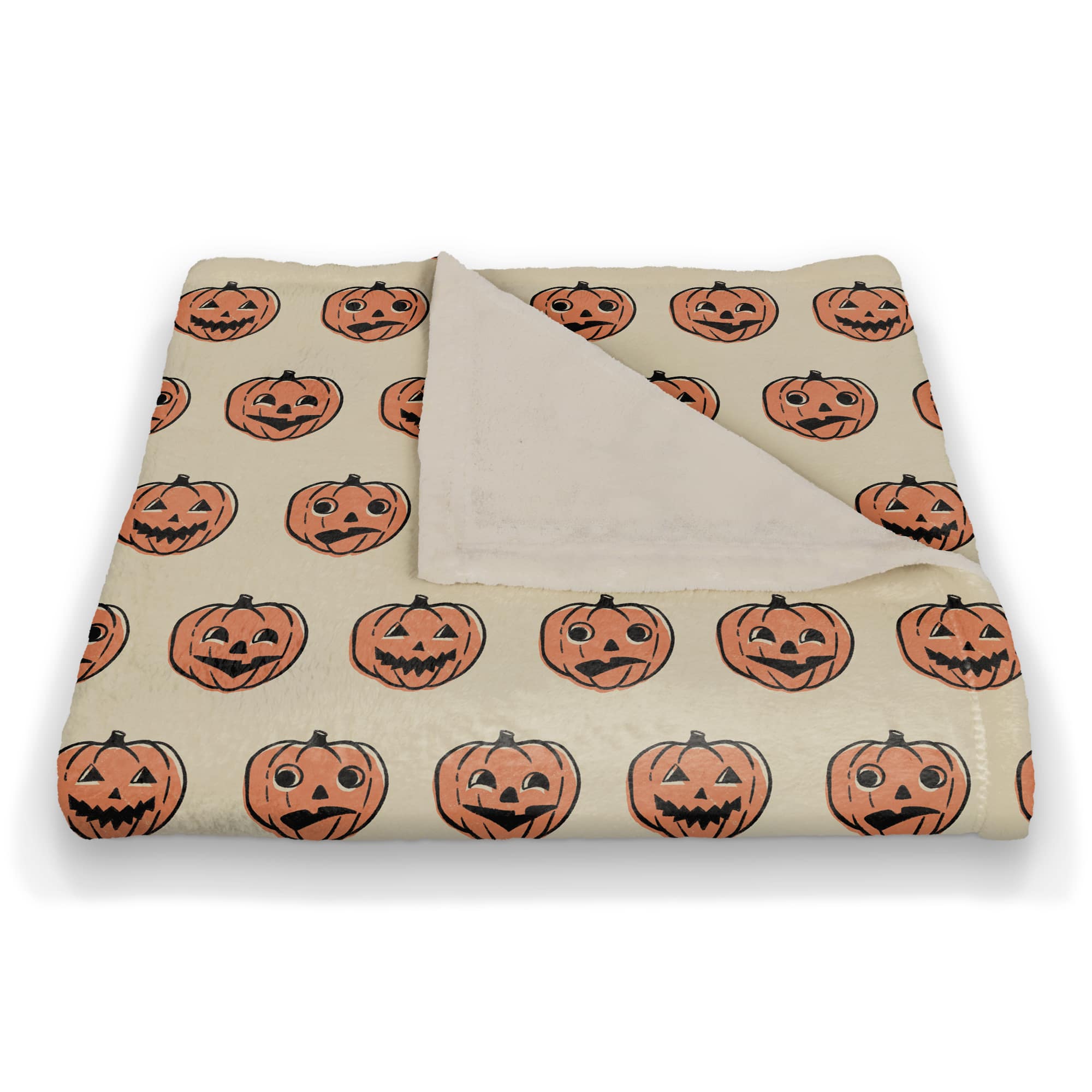 Trick or Treat Pumpkins Fleece Throw