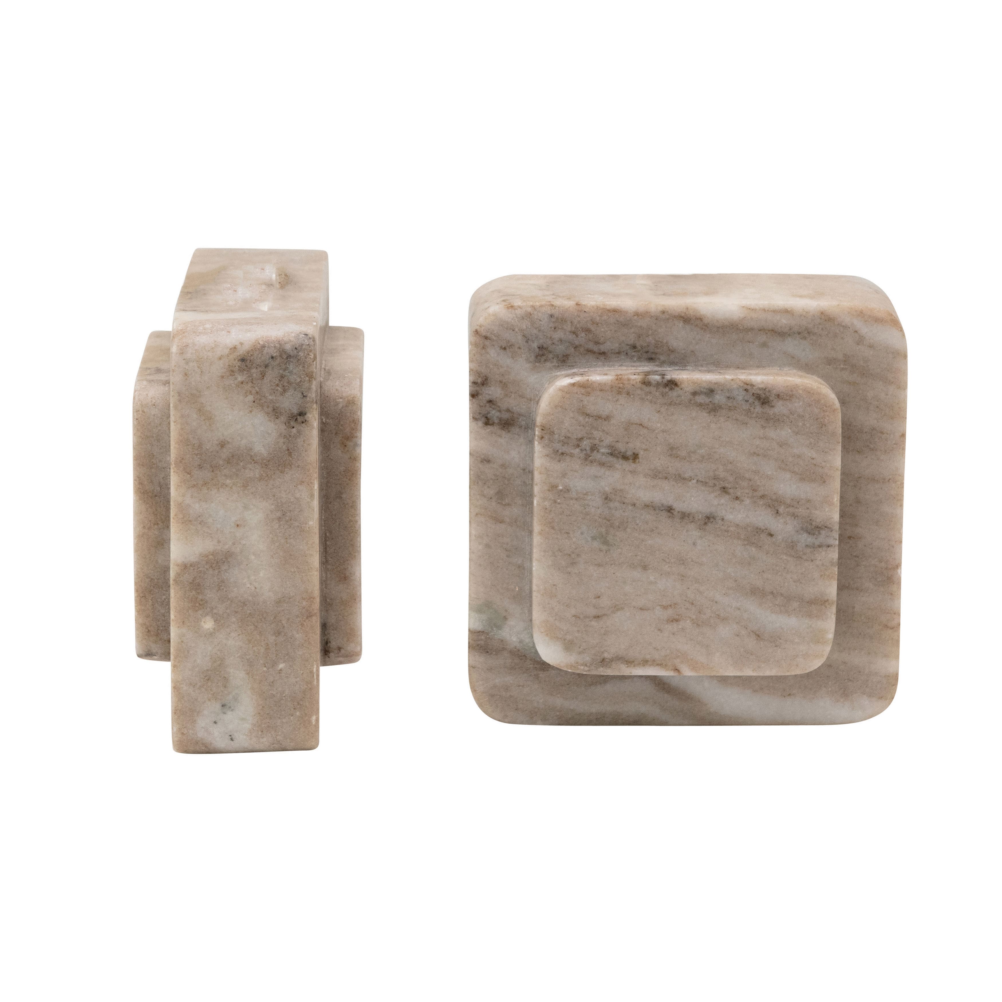Hello Honey&#xAE; Square Marble Bookends Set