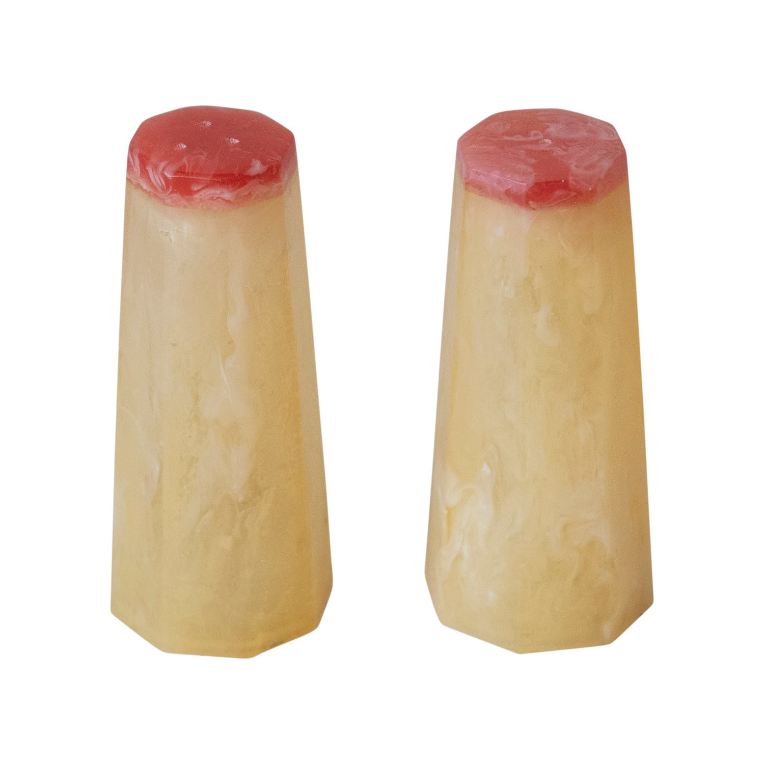 Hello Honey® 3" Marbled Orange Top Salt & Pepper Shaker Set