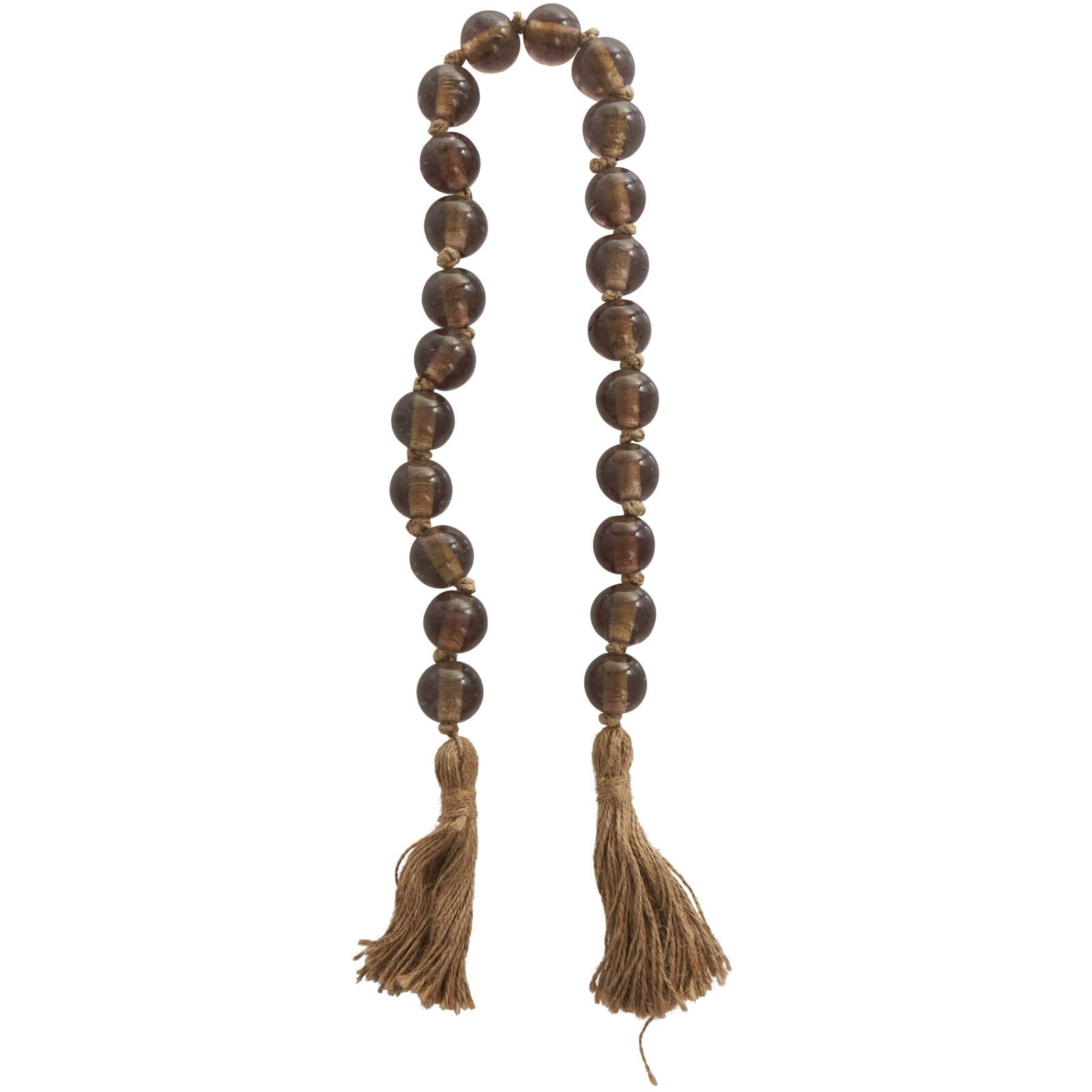 4ft. Glass Handmade Round Beaded Garland with Tassel