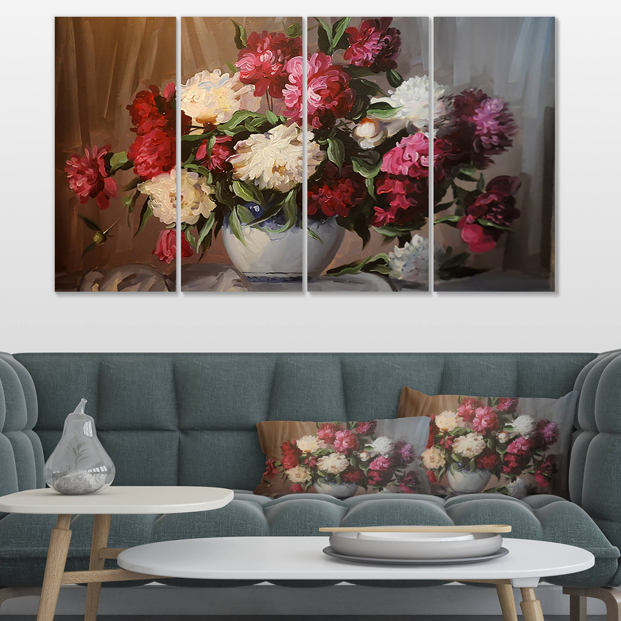 Designart - Bouquet of Blooming Peonies