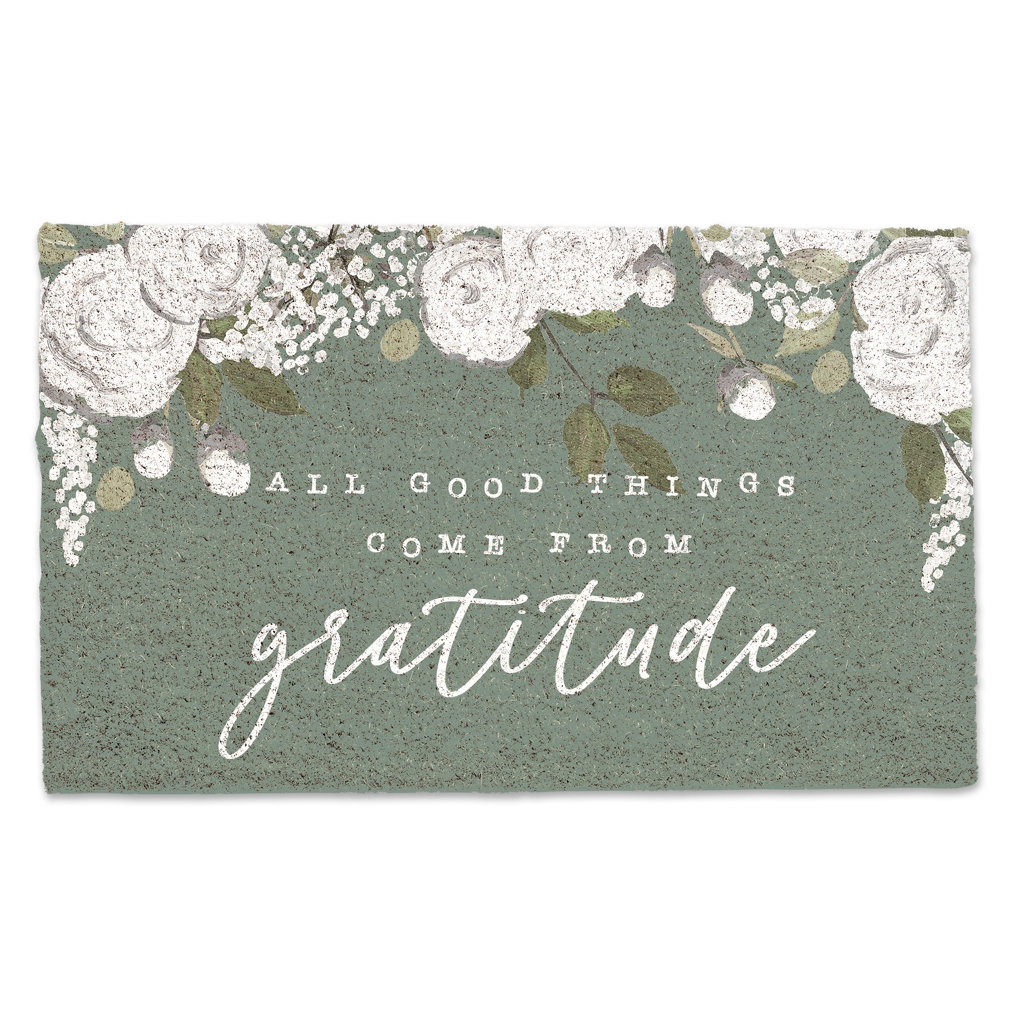 Good Things Come With Gratitude 30" x 18" Door Mat