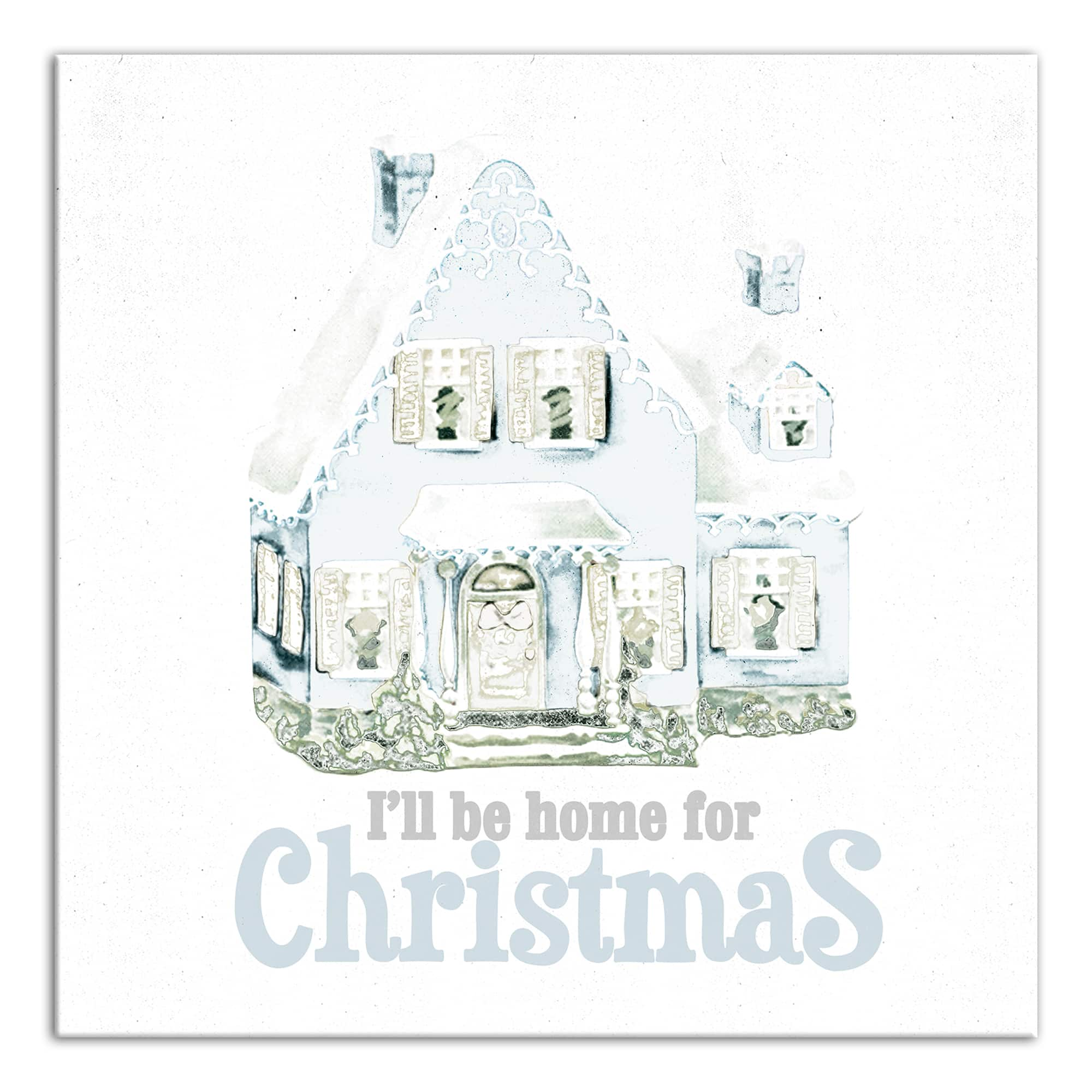 Home For Christmas Canvas Wall Art