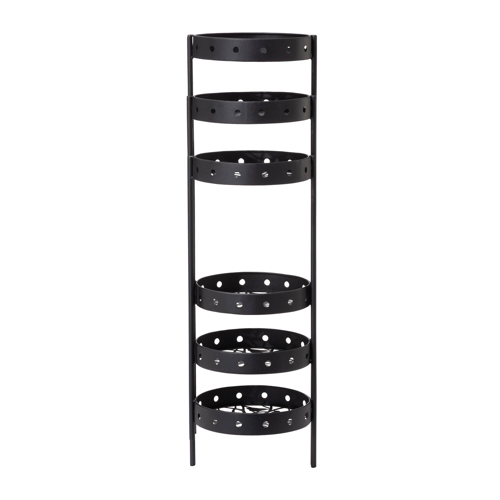 Glitzhome&#xAE; 6-Tier Black Metal Plant Stand