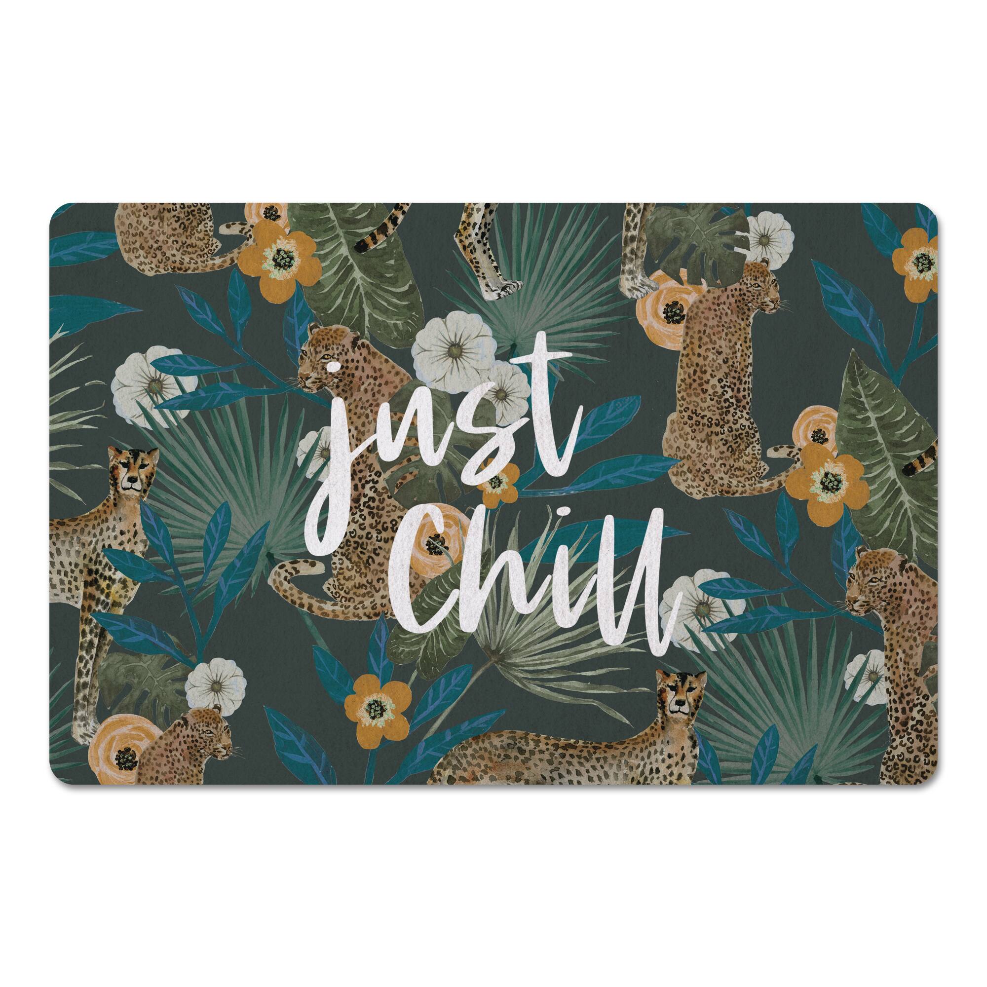 Just Chill Tropical Cheetah Floor Mat