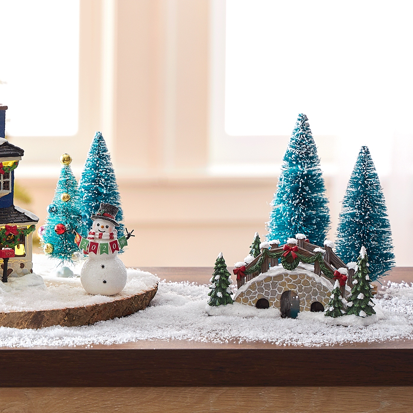 Mini village de Noël en plein air Trésors minuscules