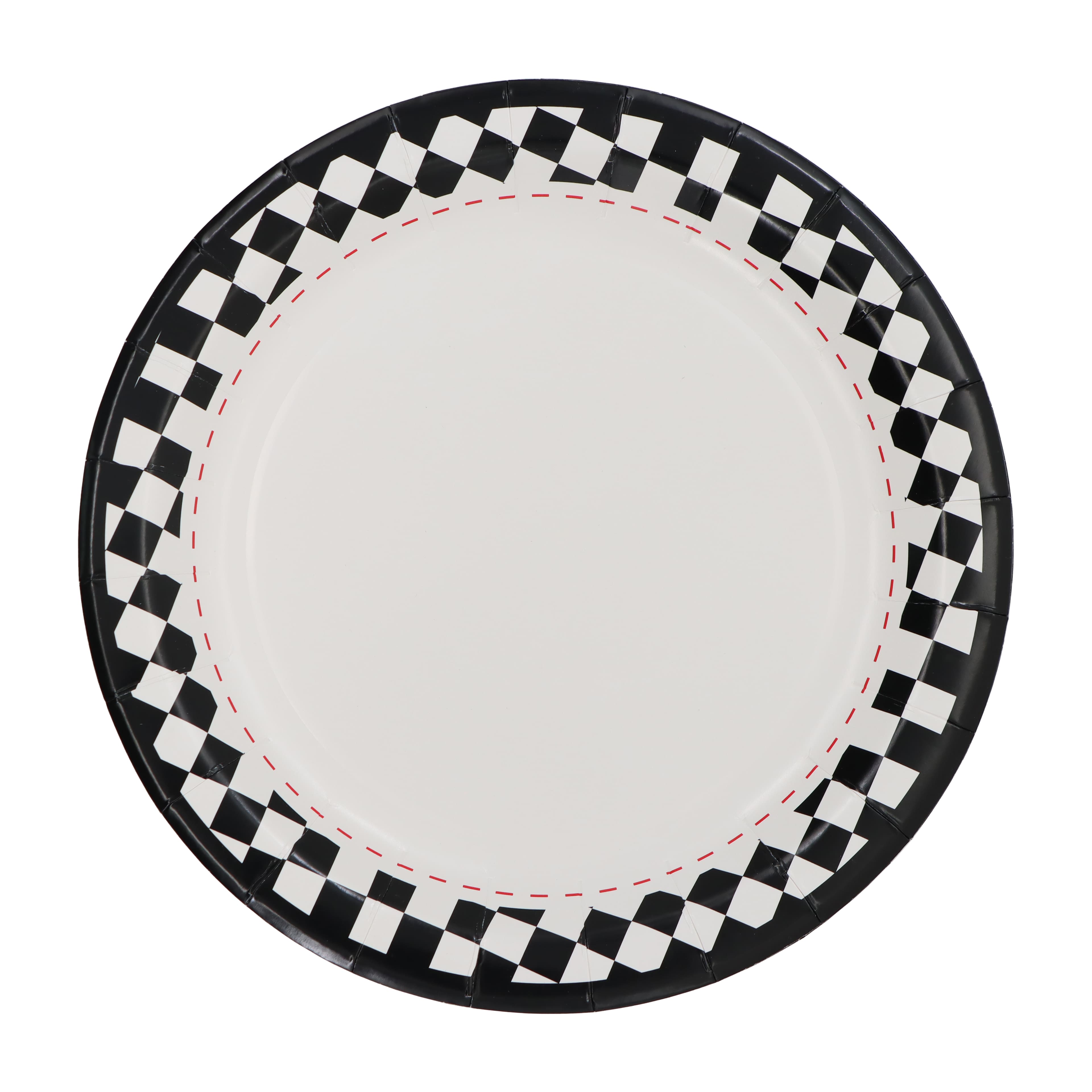 12 Packs: 10 ct. (120 total) 9" Black & White Checker Dinner Plates by Celebrate It™