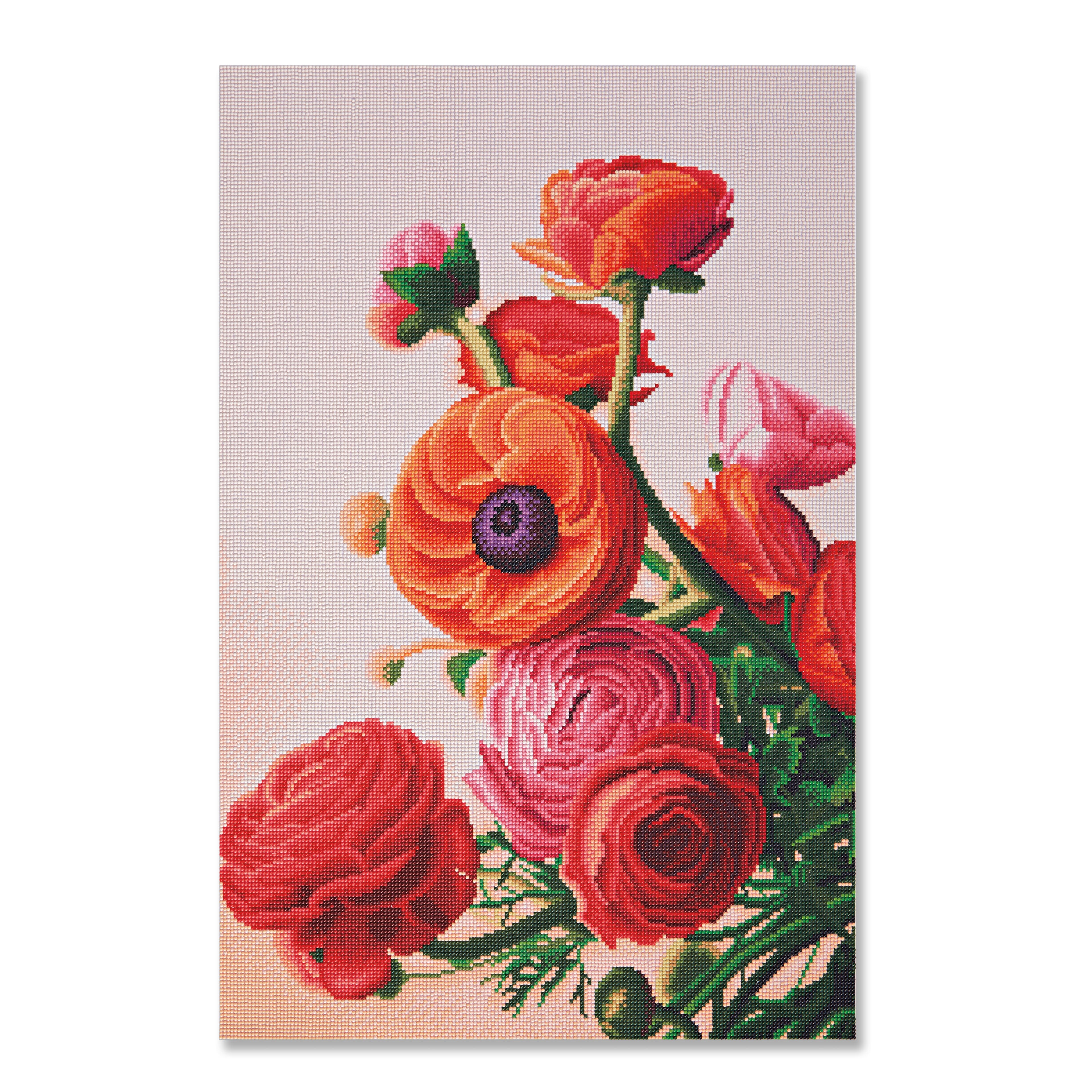 3D Diamond Painting Cross Stitch Red Rose Floral Vase – QuiltsSupply
