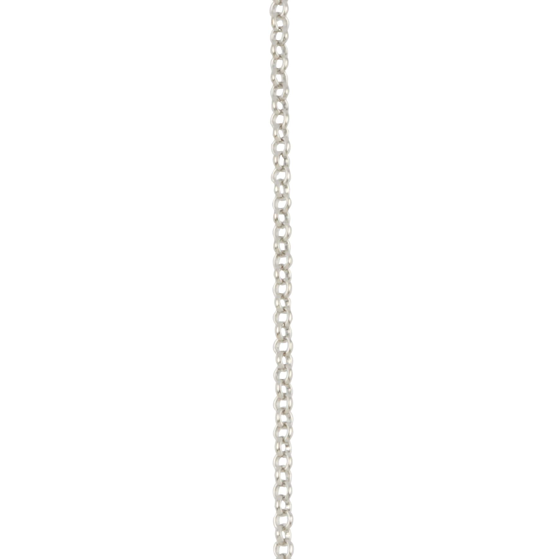 7.5&#x22; Rhodium Rolo Chain Bracelet by Bead Landing&#x2122;