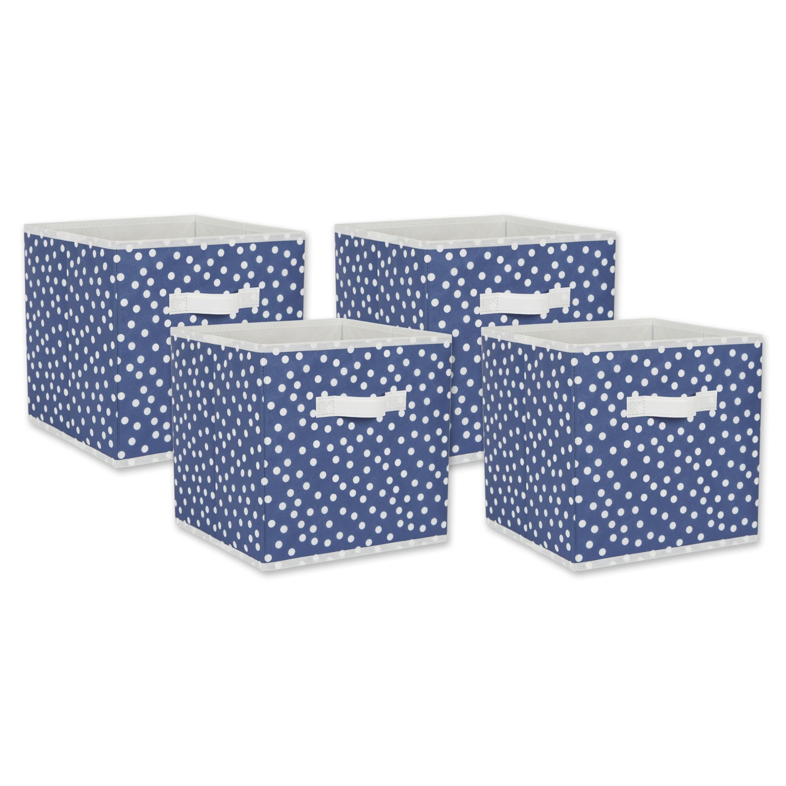 DII® 11" Nonwoven Polyester Small Dots Storage Cubes, 4ct.