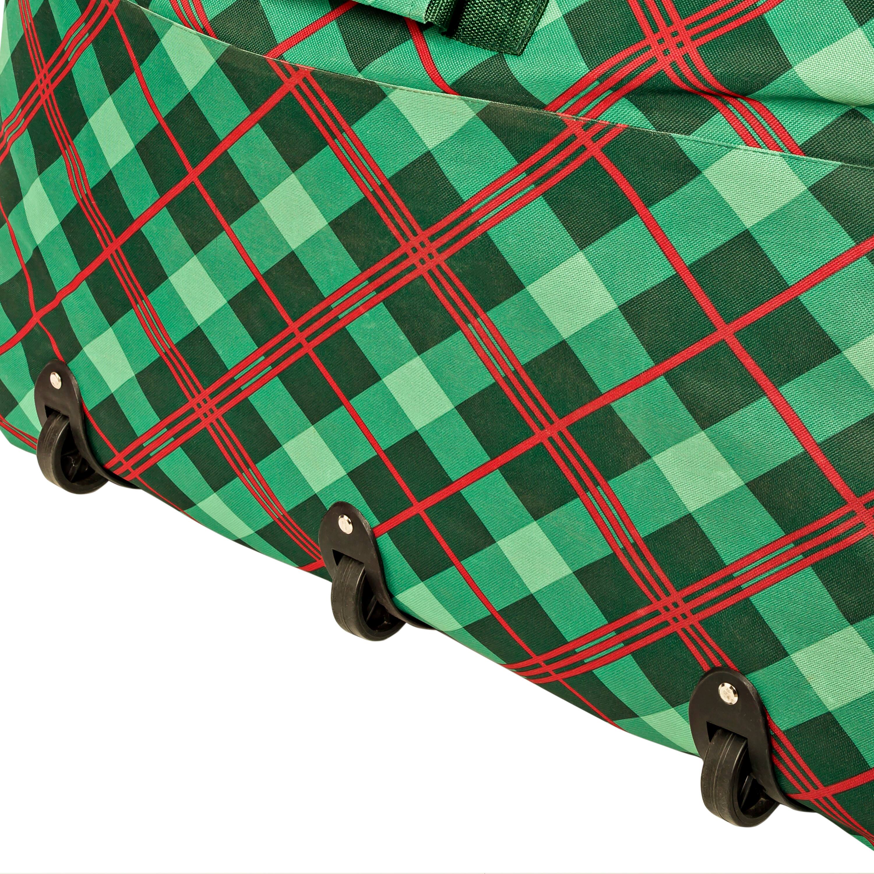 Honey Can Do 63'' Plaid Rolling Tree Storage Bag