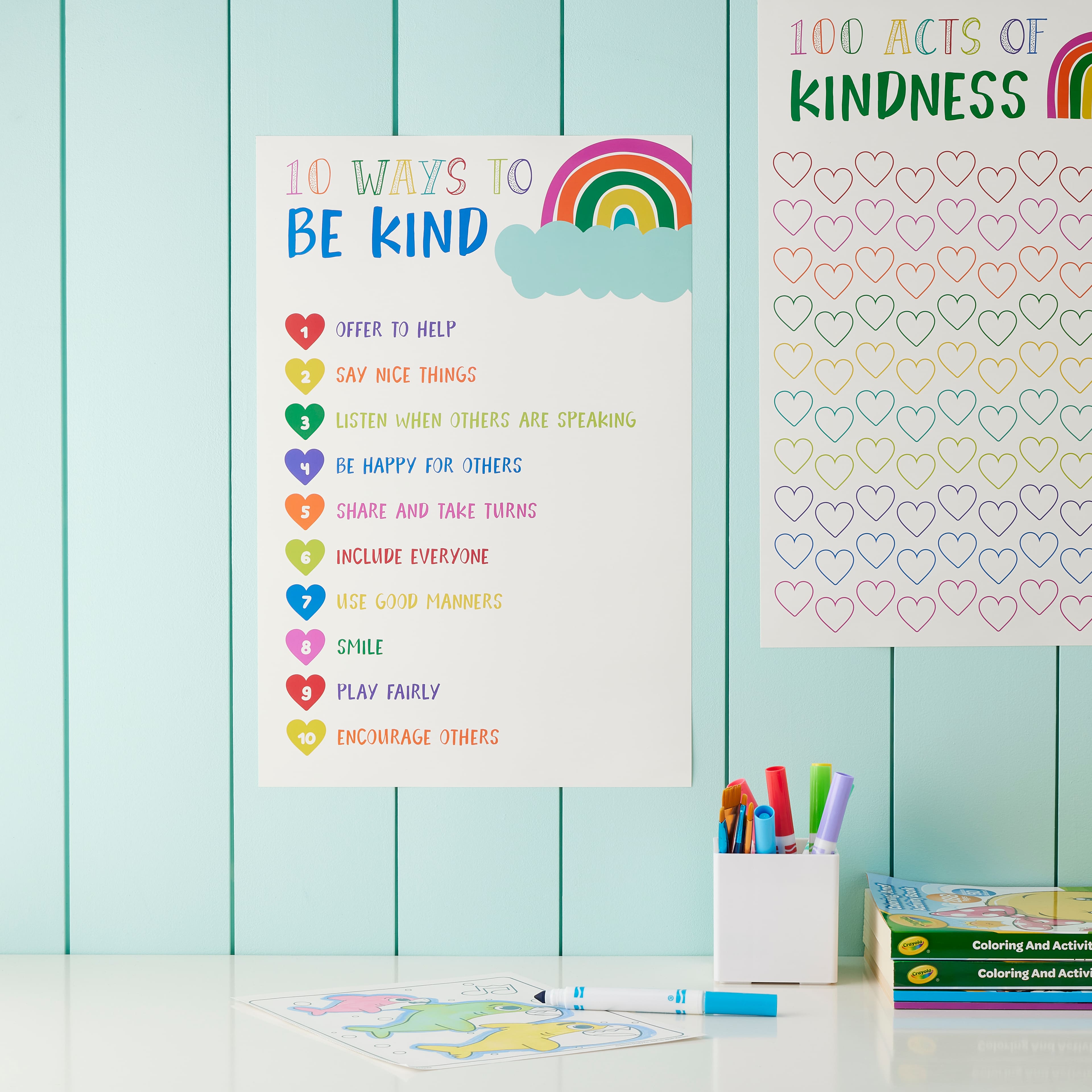 12 Packs: 2 ct. (24 total) Acts of Kindness Dry Erase Posters by B2C&#x2122;