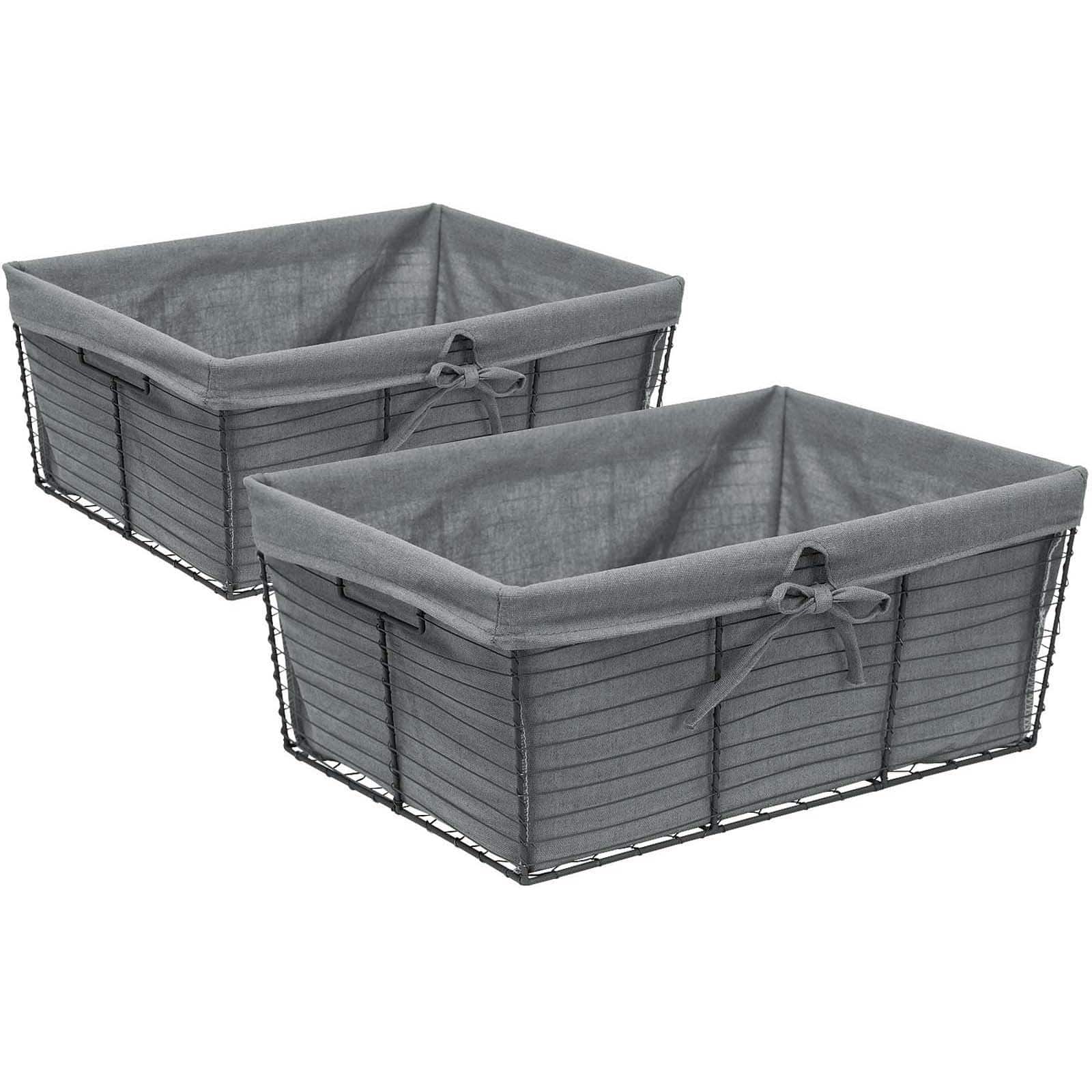 Sorbus 17&#x22; Wire Baskets with Removable Liner, 2ct.