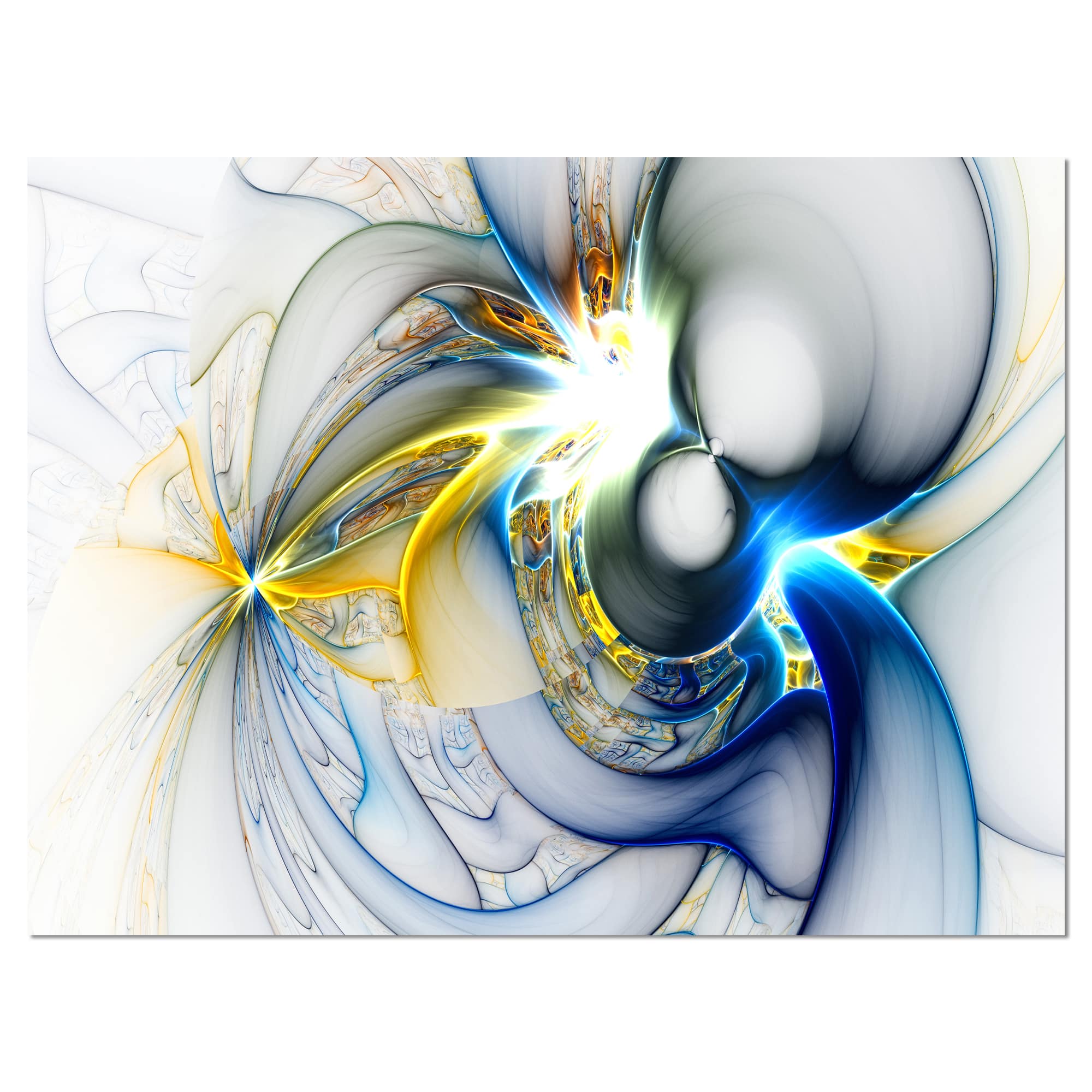 Designart - Shining Multi Colored Plasma - Abstract Wall Art Canvas