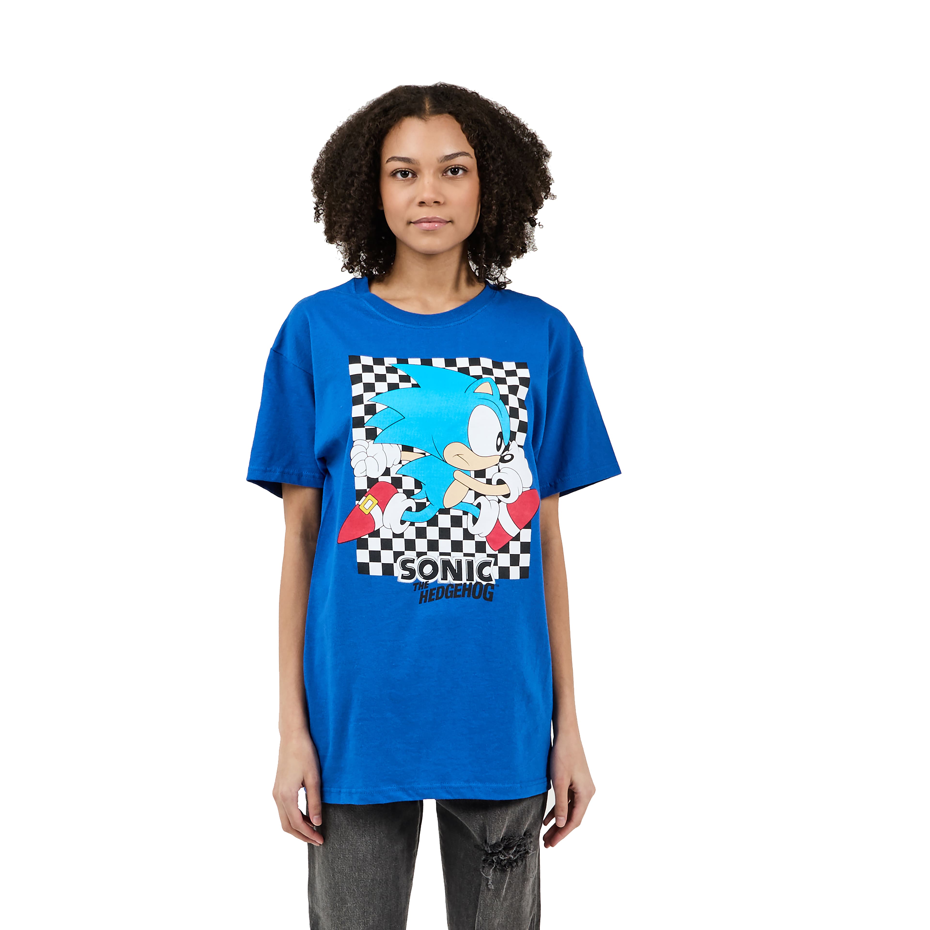Sonic the Hedgehog Blue Adult Crewneck T-Shirt