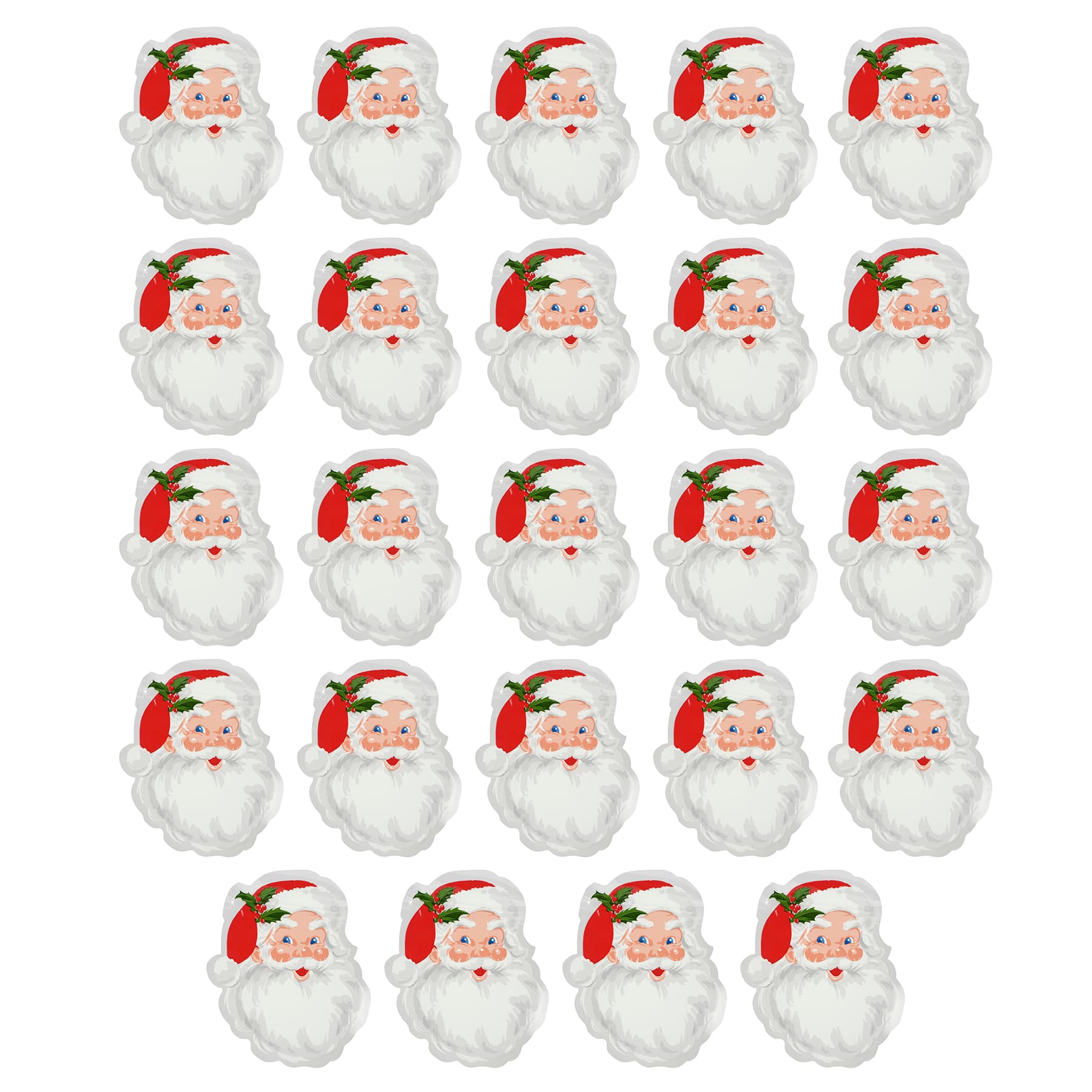 Santa Shaped Zipper Treat Bags, 24ct. by Makery&#x2122;