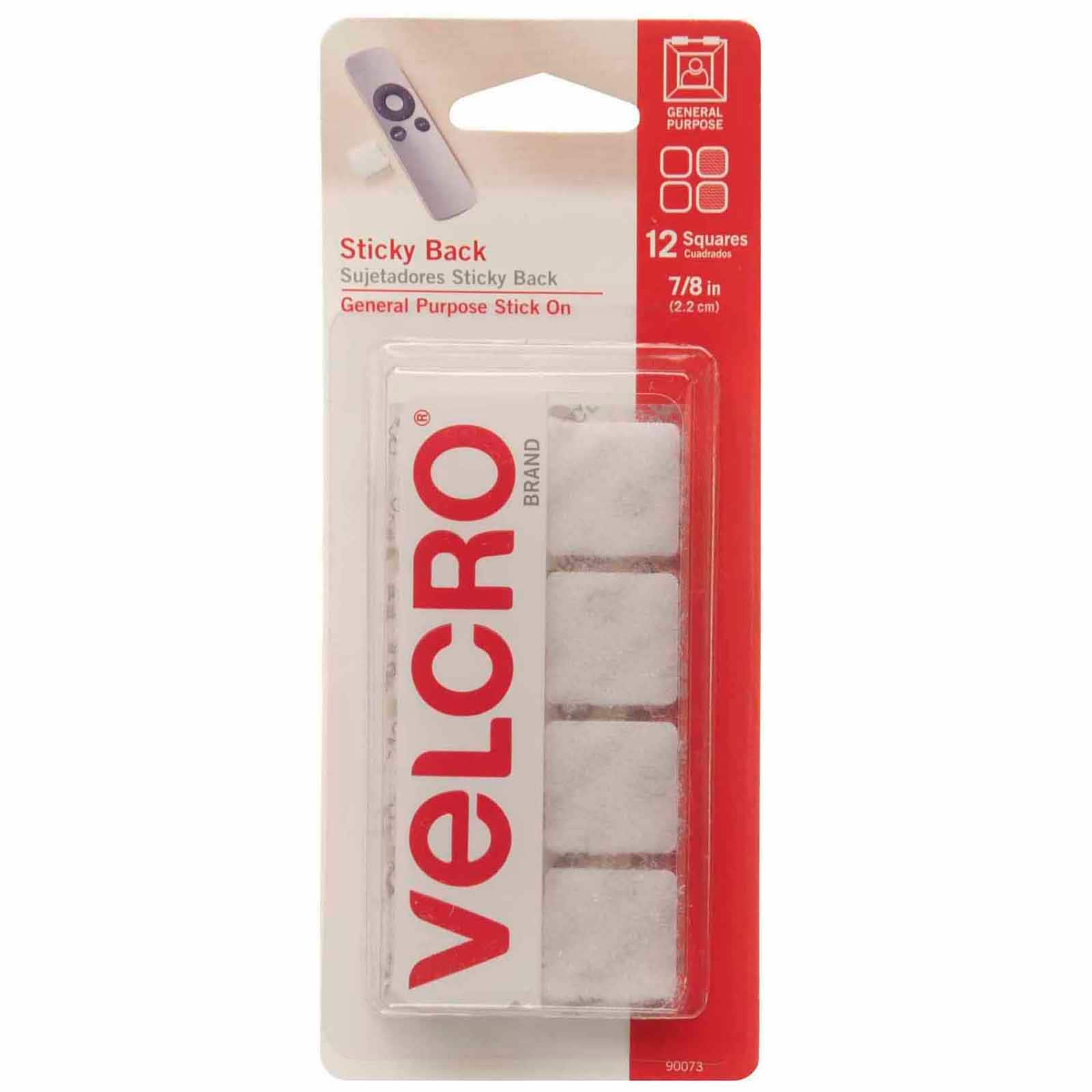 Velcro® Sticky Back™ Square Fasteners, 6 Packs of 12