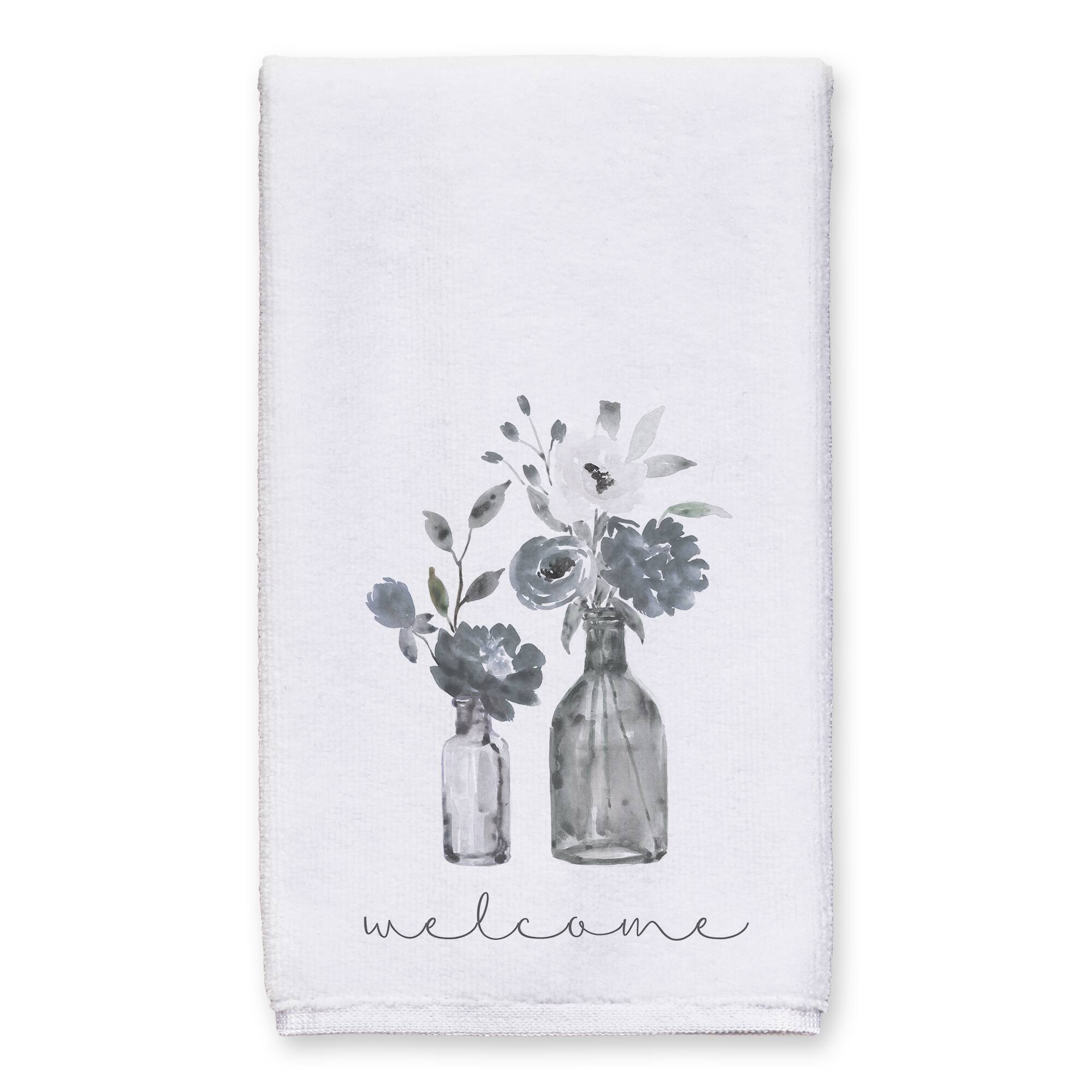 Welcome Floral Hand Towel Set