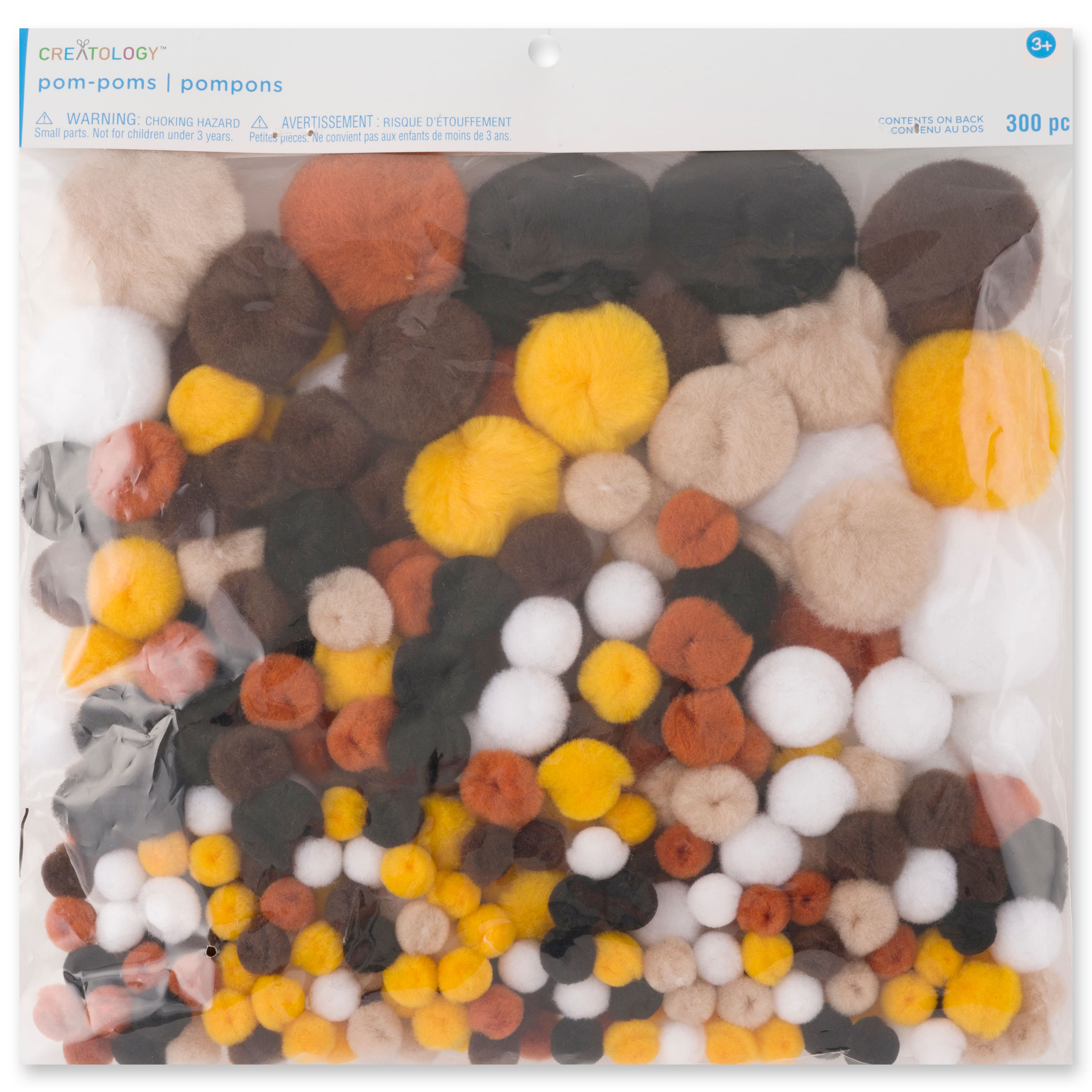12 Packs: 300 ct. (3,600 total) Animal Mix Pom Poms by Creatology&#x2122;