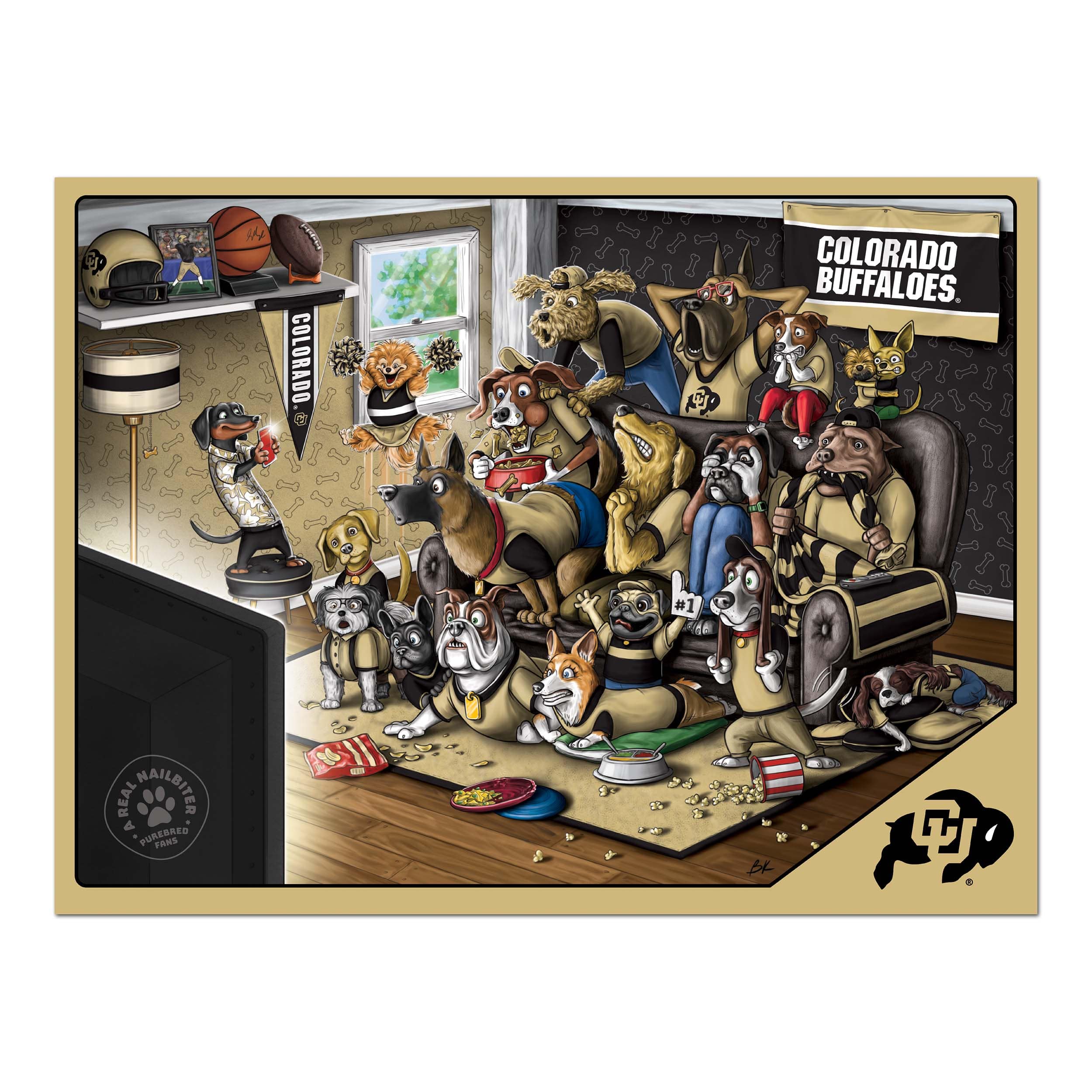 College Football Purebred Fans A Real Nailbiter 500 Piece Puzzle