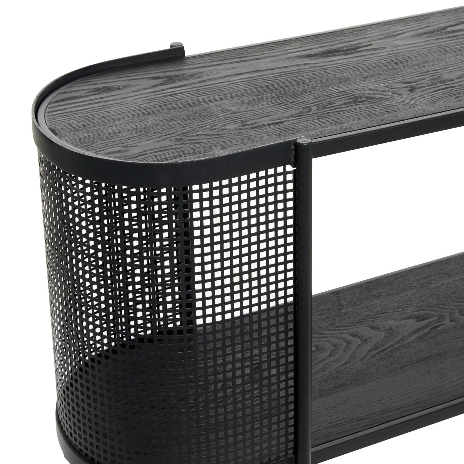 Black Contemporary Metal Console Table, 32&#x22; x 47&#x22;