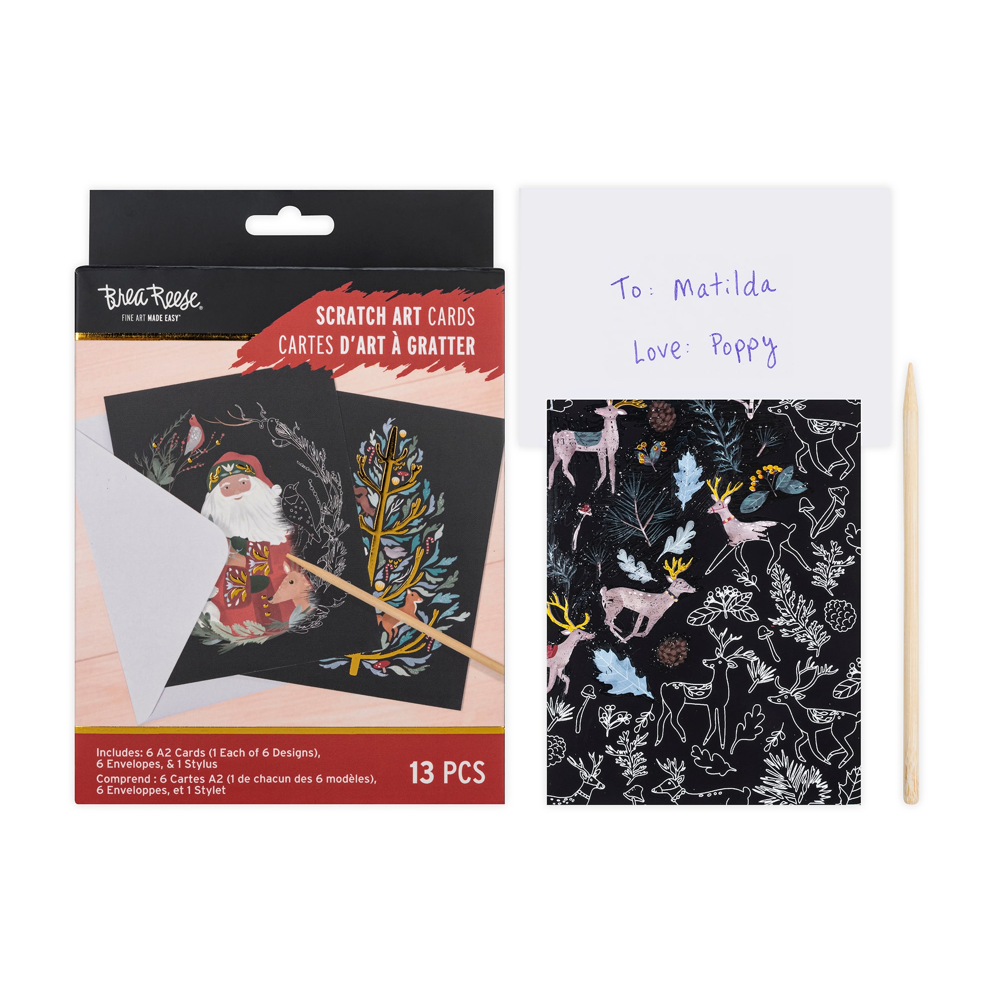 Brea Reese&#x2122; Holiday Woodland Scratch Art Card Kit
