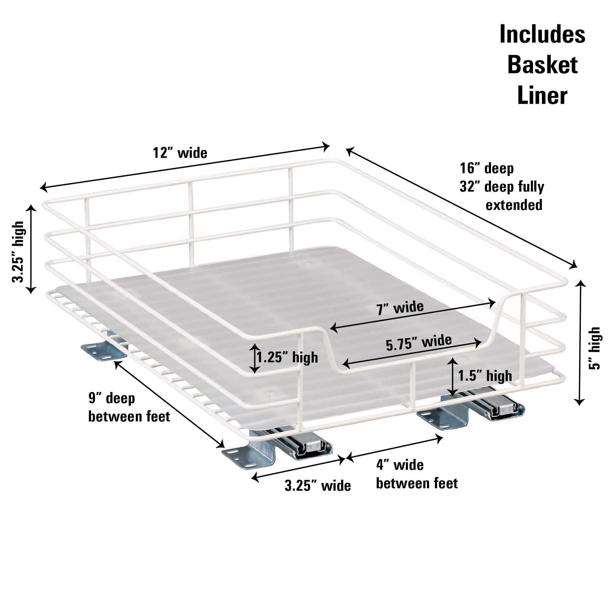 Household Essentials Glidez Lined Cabinet Organizer