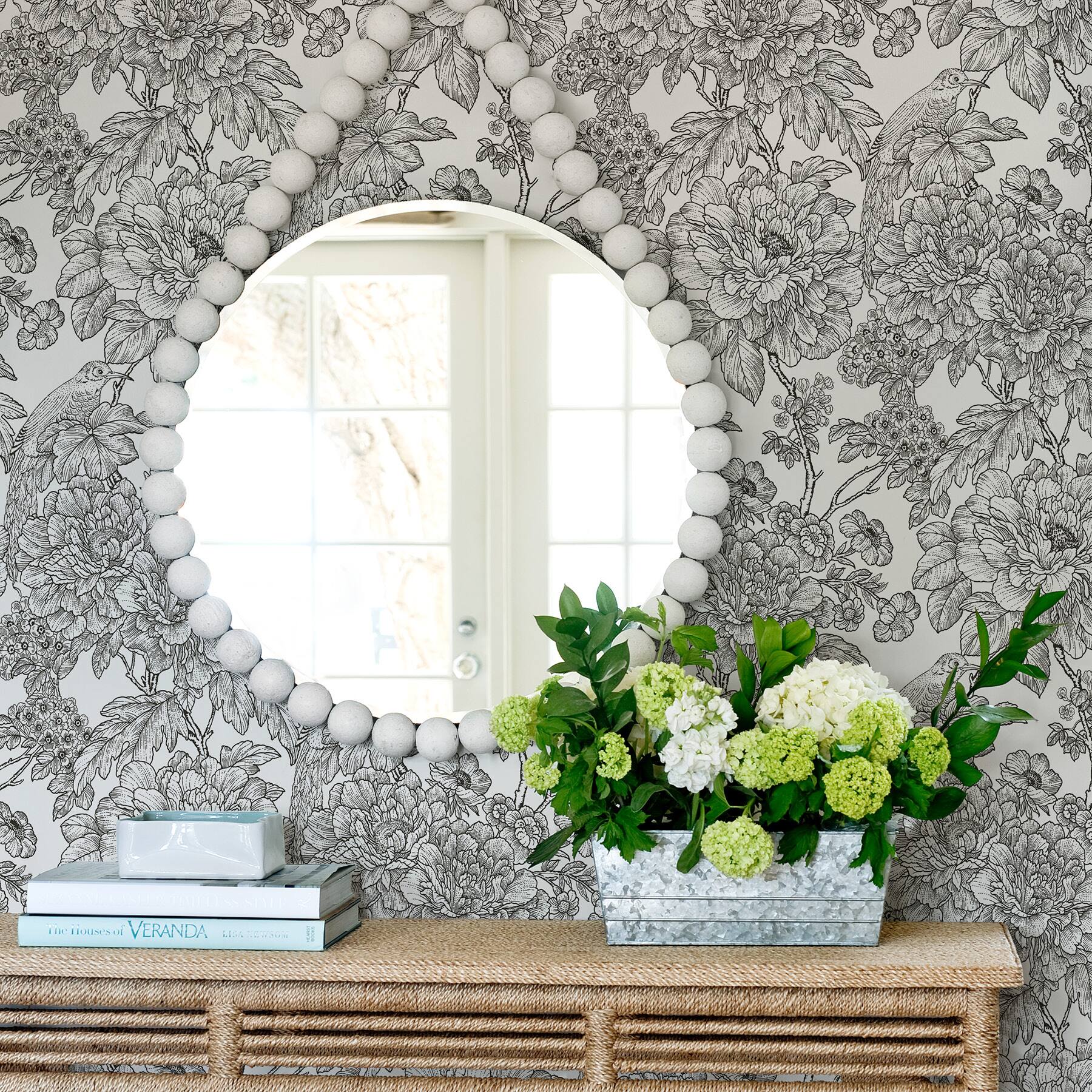 NuWallpaper Black & White Sudbury Peel & Stick Wallpaper