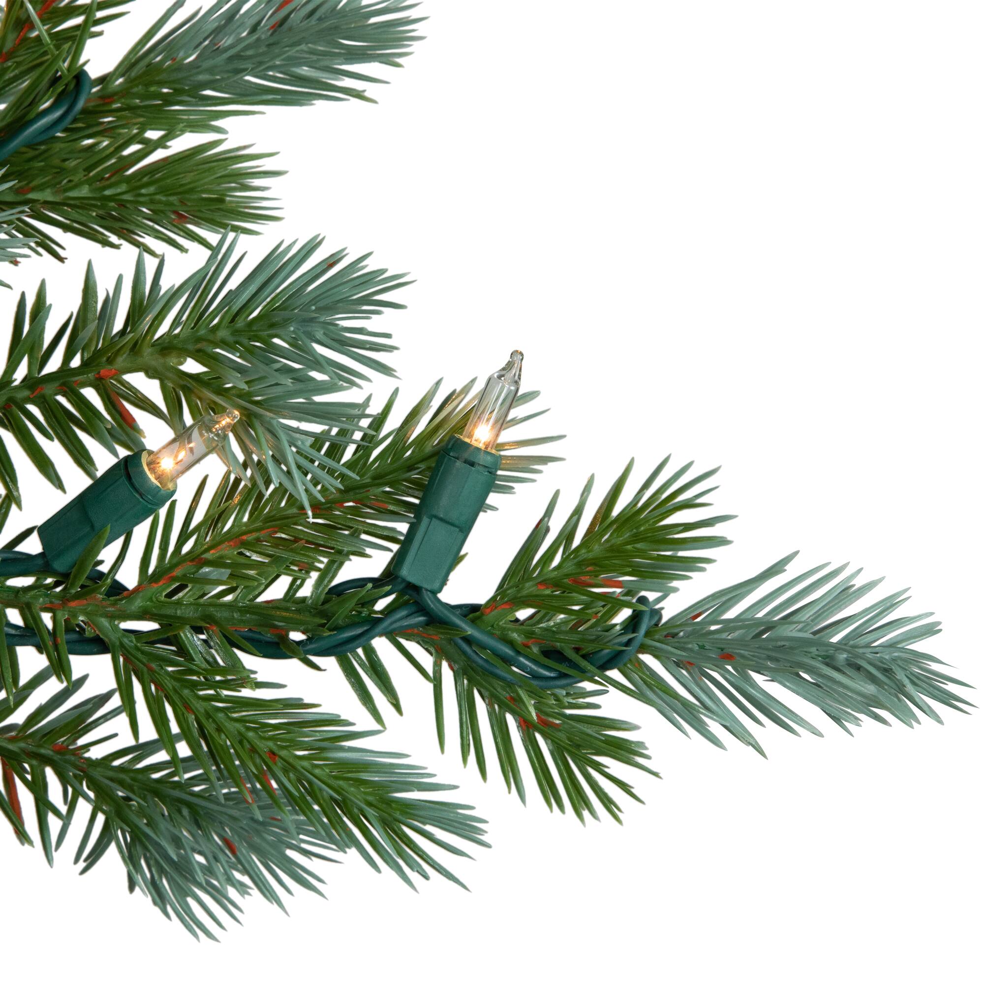 6ft. Pre-Lit Blue Spruce Medium Artificial Christmas Tree, Clear Lights