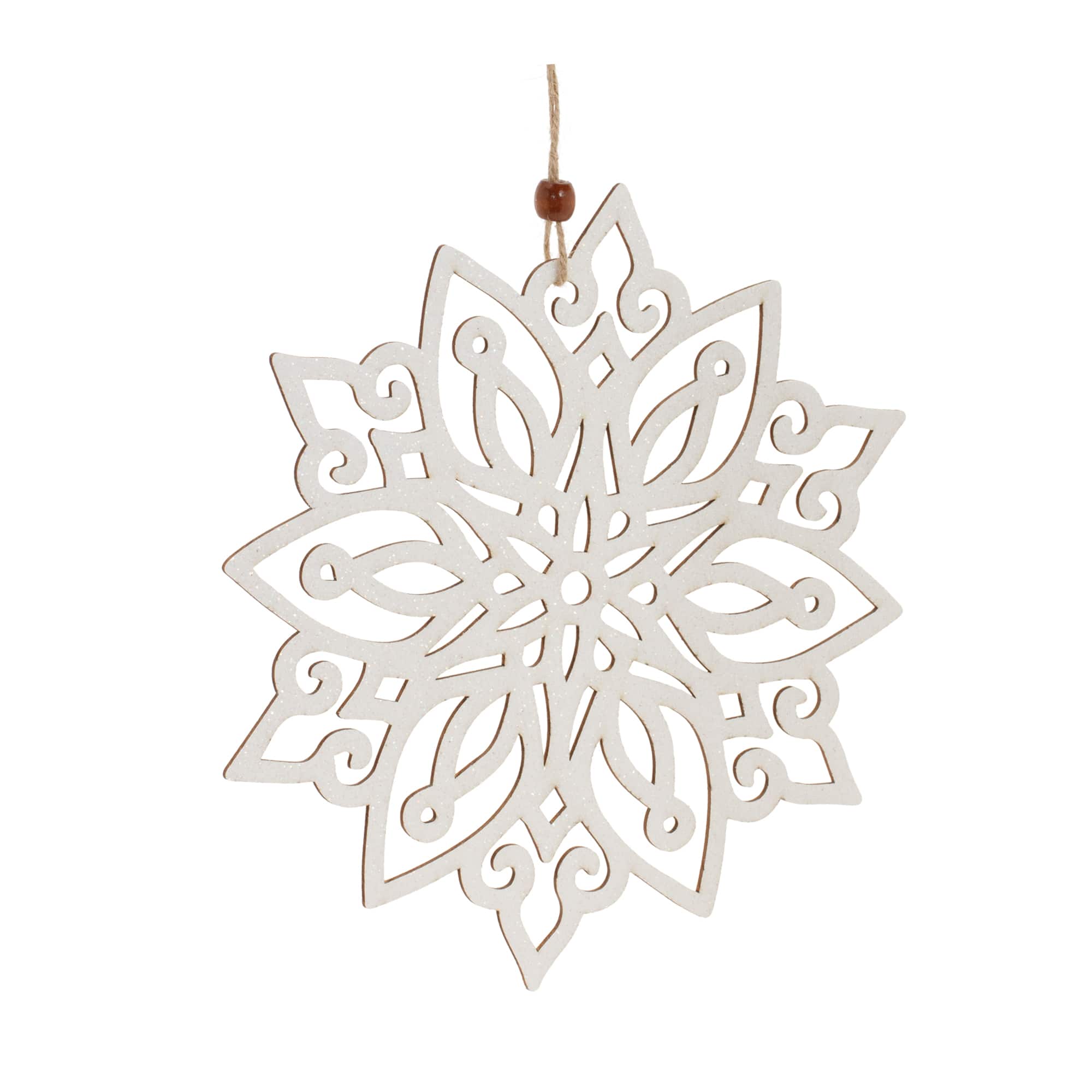 Wood Cut-Out Snowflake Ornament Set