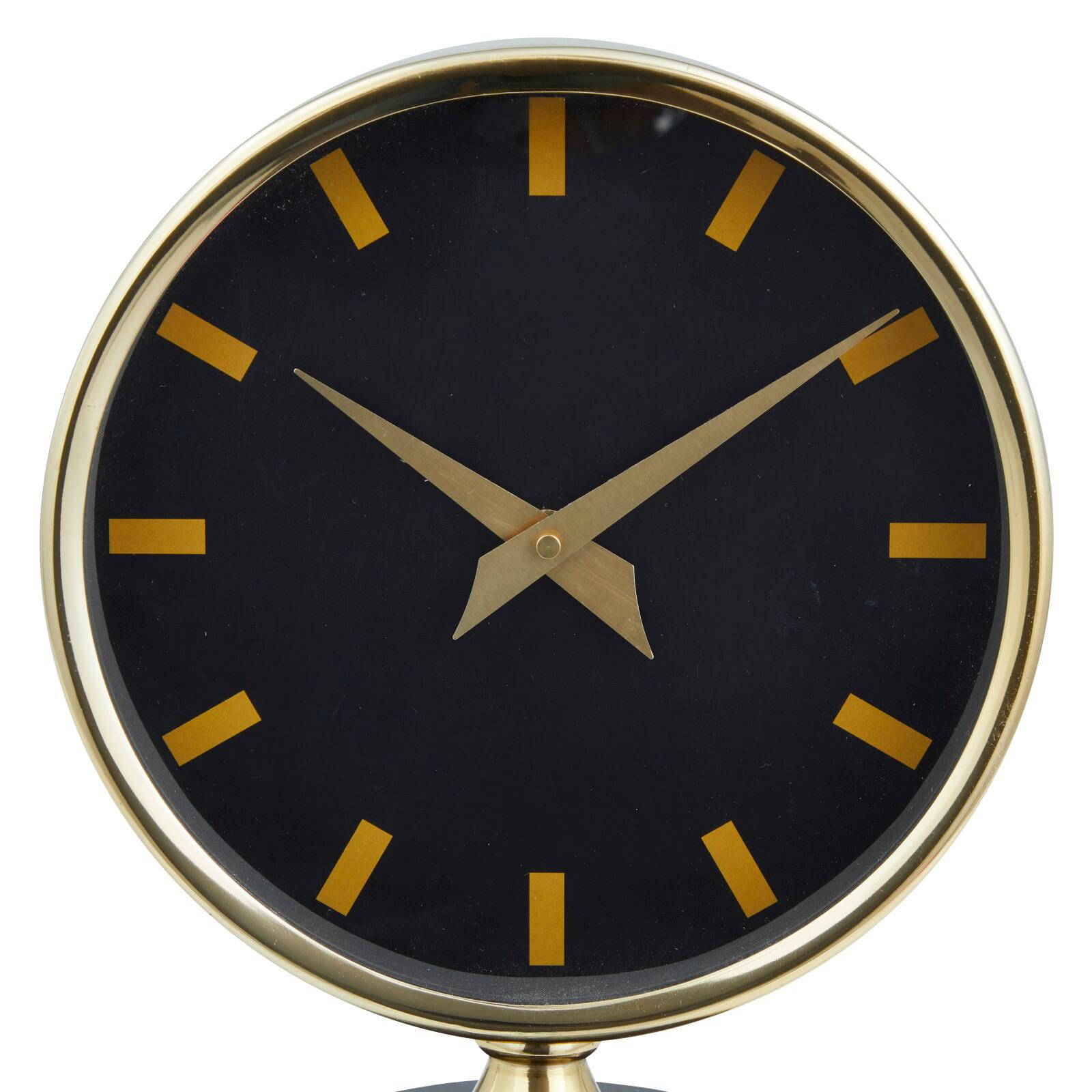 The Novogratz Gold Modern Abstract Clock, 8" x 5" x 11"