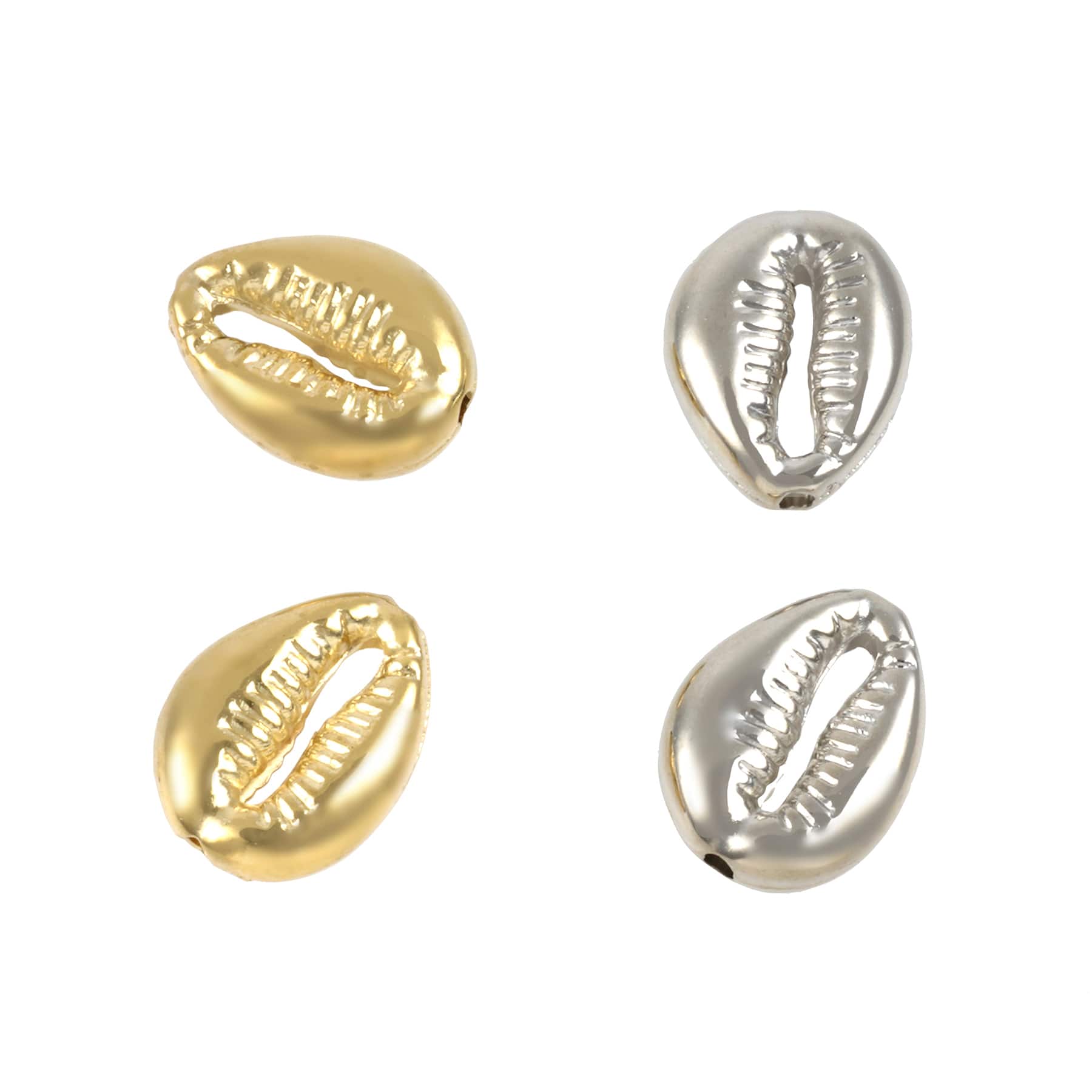 Silver &#x26; Gold Faux Shell Beads by Creatology&#x2122;