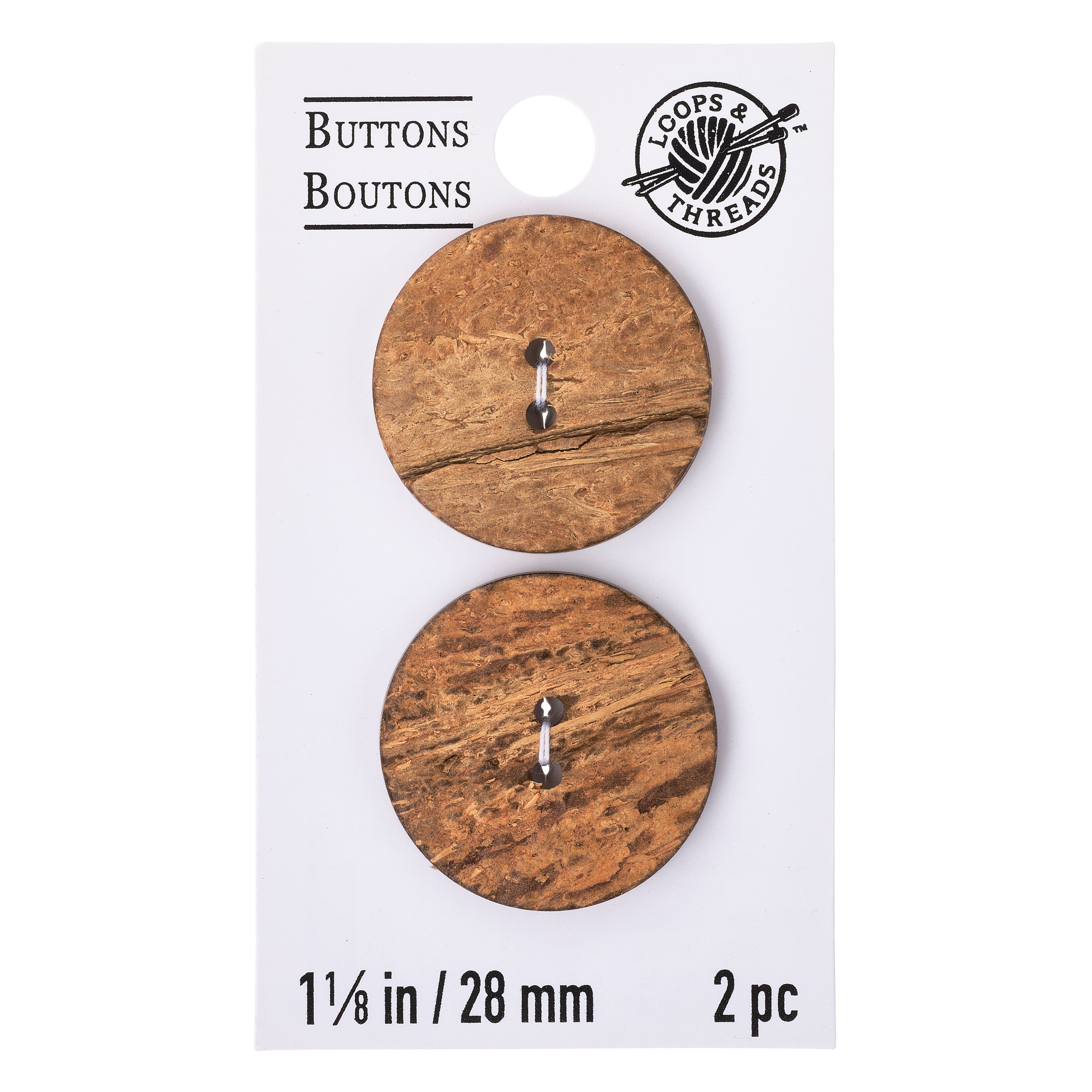 Blumenthal Lansing Small Coconut Buttons, 2 Pack