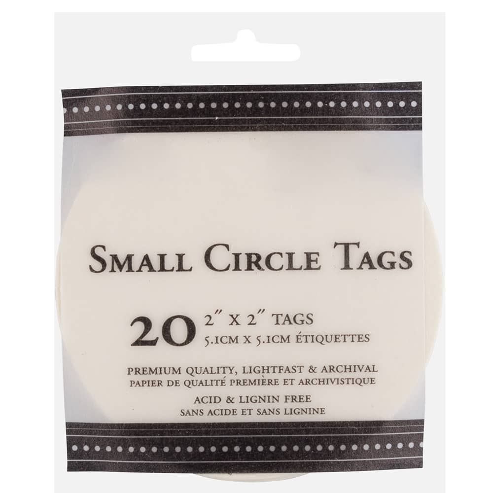JAM Paper Ivory Circle Gift Tags, 20ct.