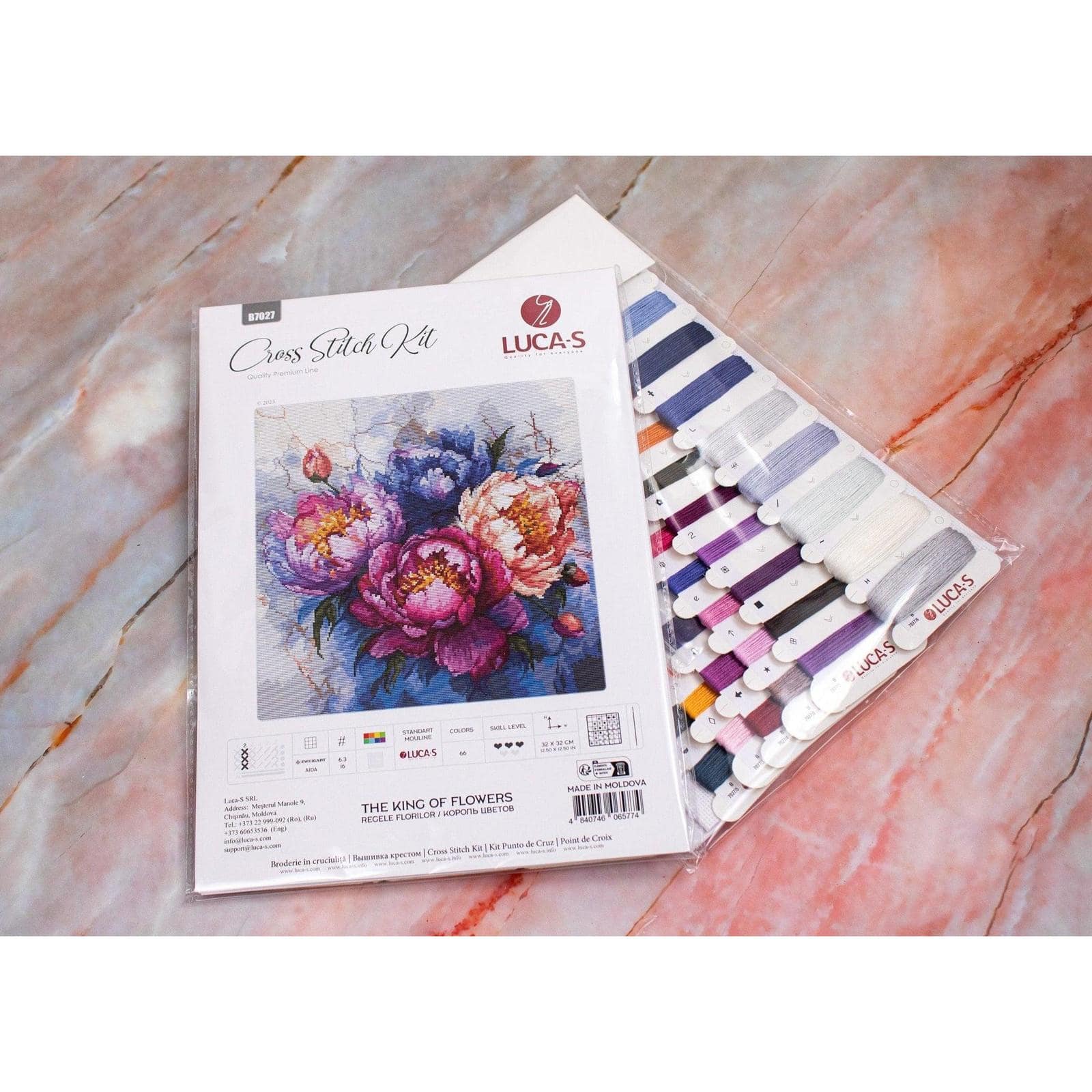 Luca-S The King of Flowers Counted Cross Stitch Kit