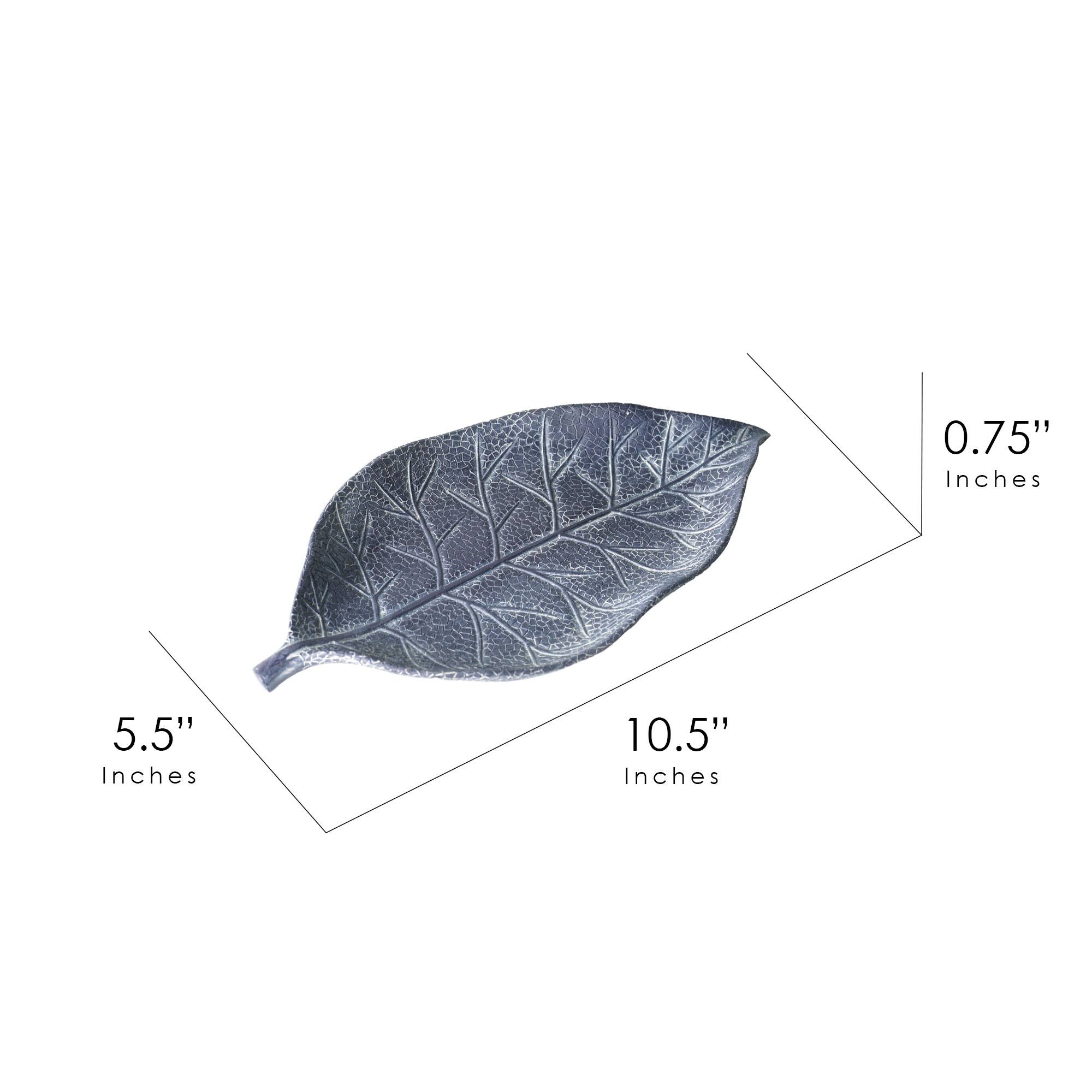 11" Blue Leaf Tabletop Tray