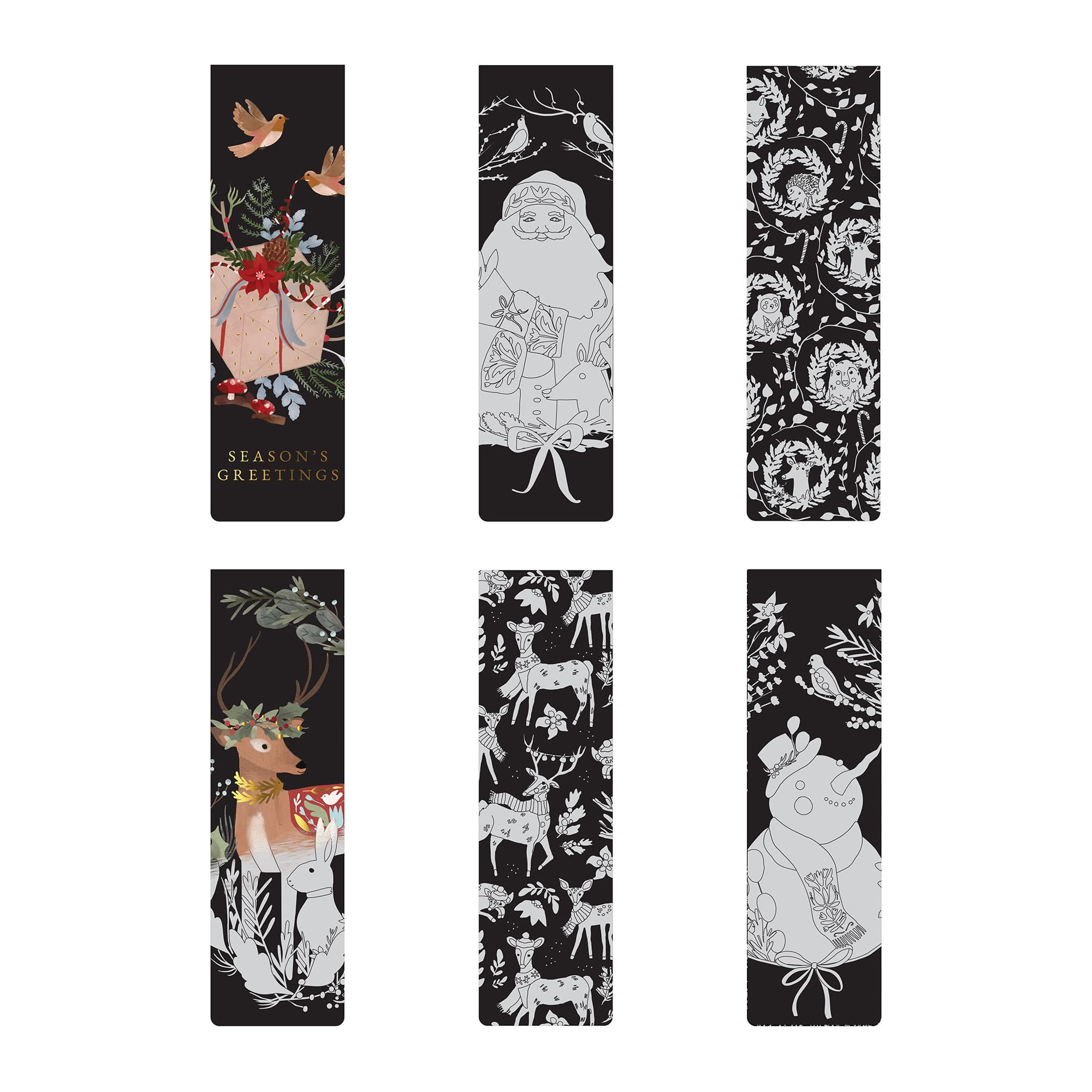 Brea Reese&#x2122; Woodland Holiday Scratch Art Bookmarks