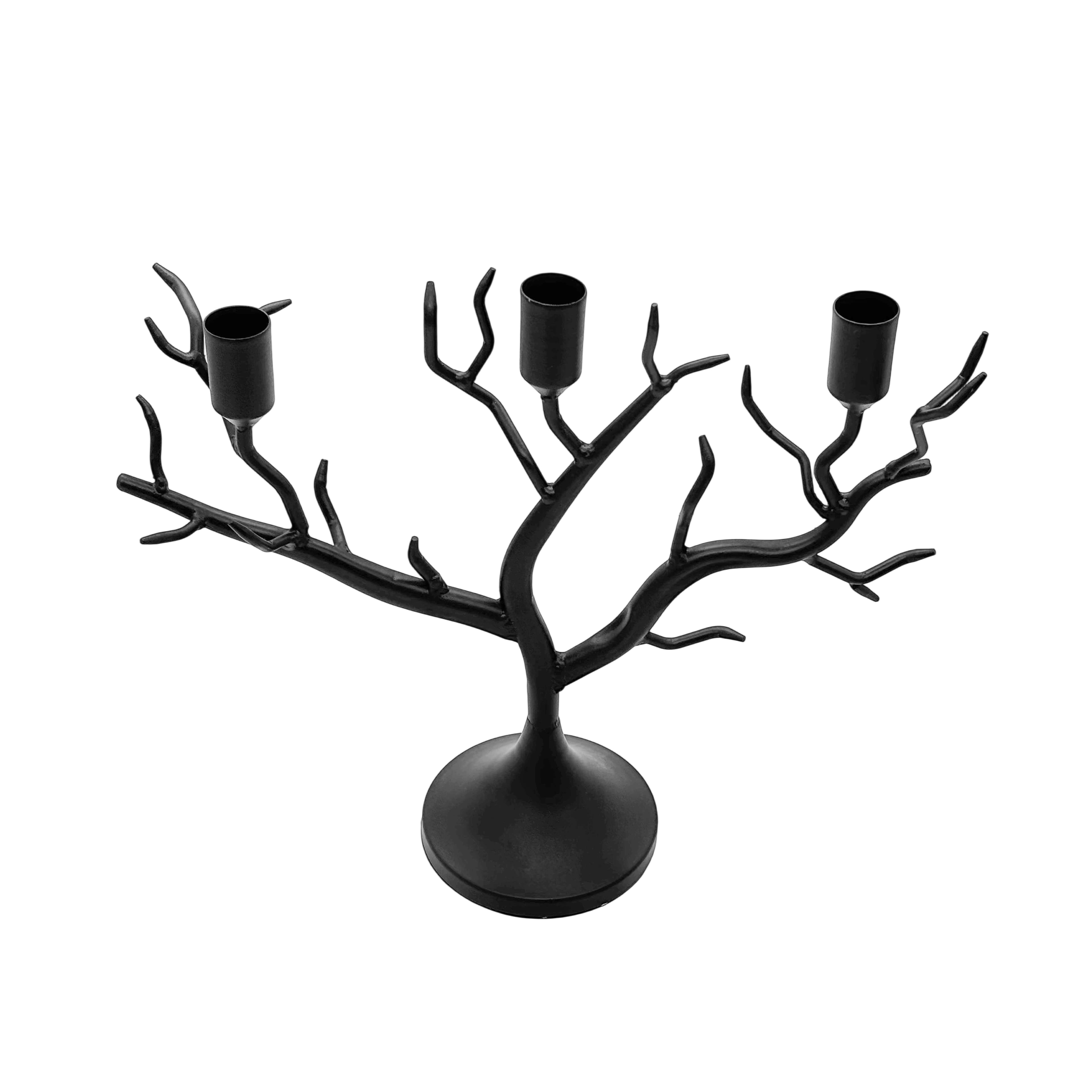 13" Black Tree Metal Taper Candle Holder by Ashland®