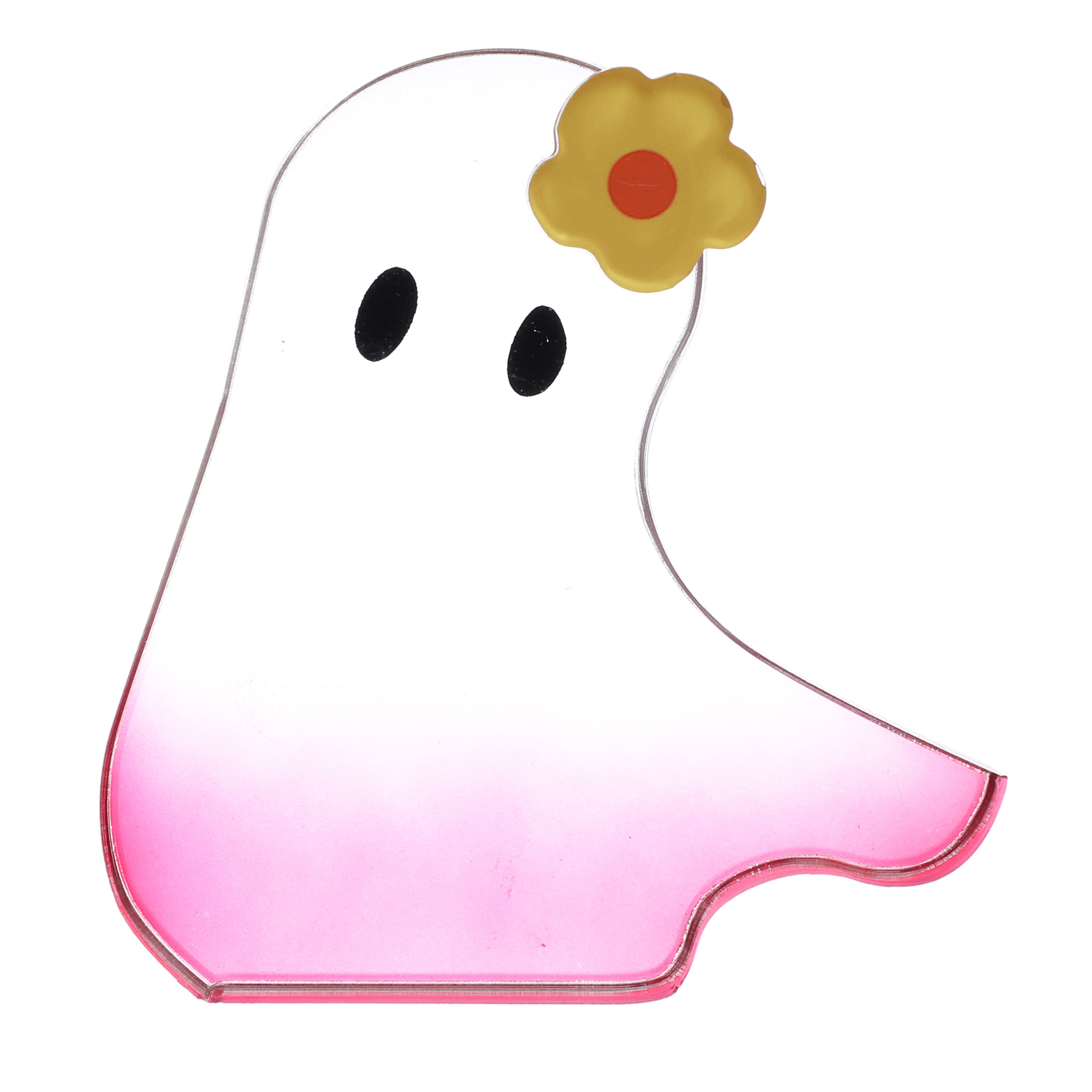 5.5&#x22; Pink &#x26; Clear Flower Ghost Decoration by Ashland&#xAE;