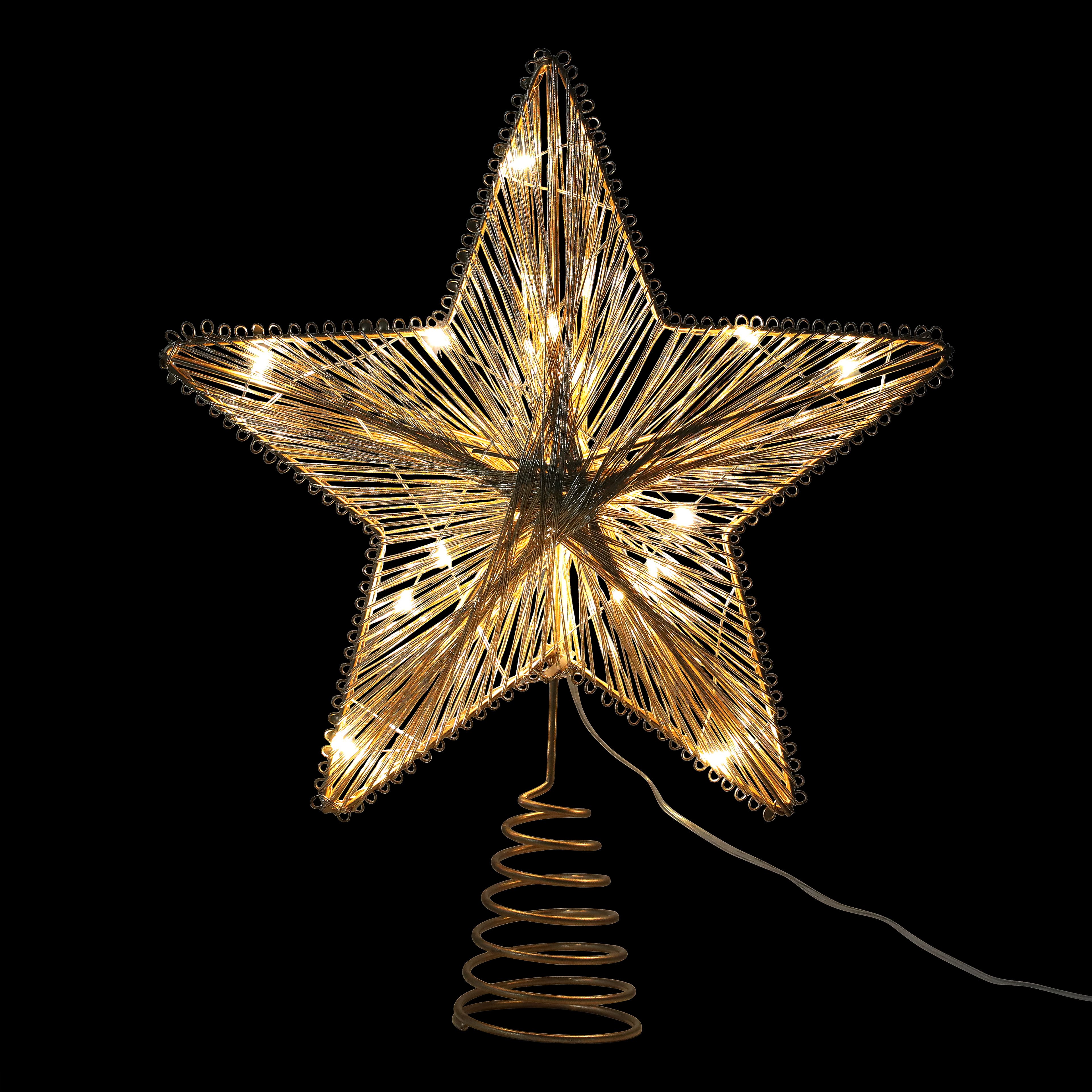11.5&#x22; Copper Wire Star Lighted Tree Topper by Ashland&#xAE;