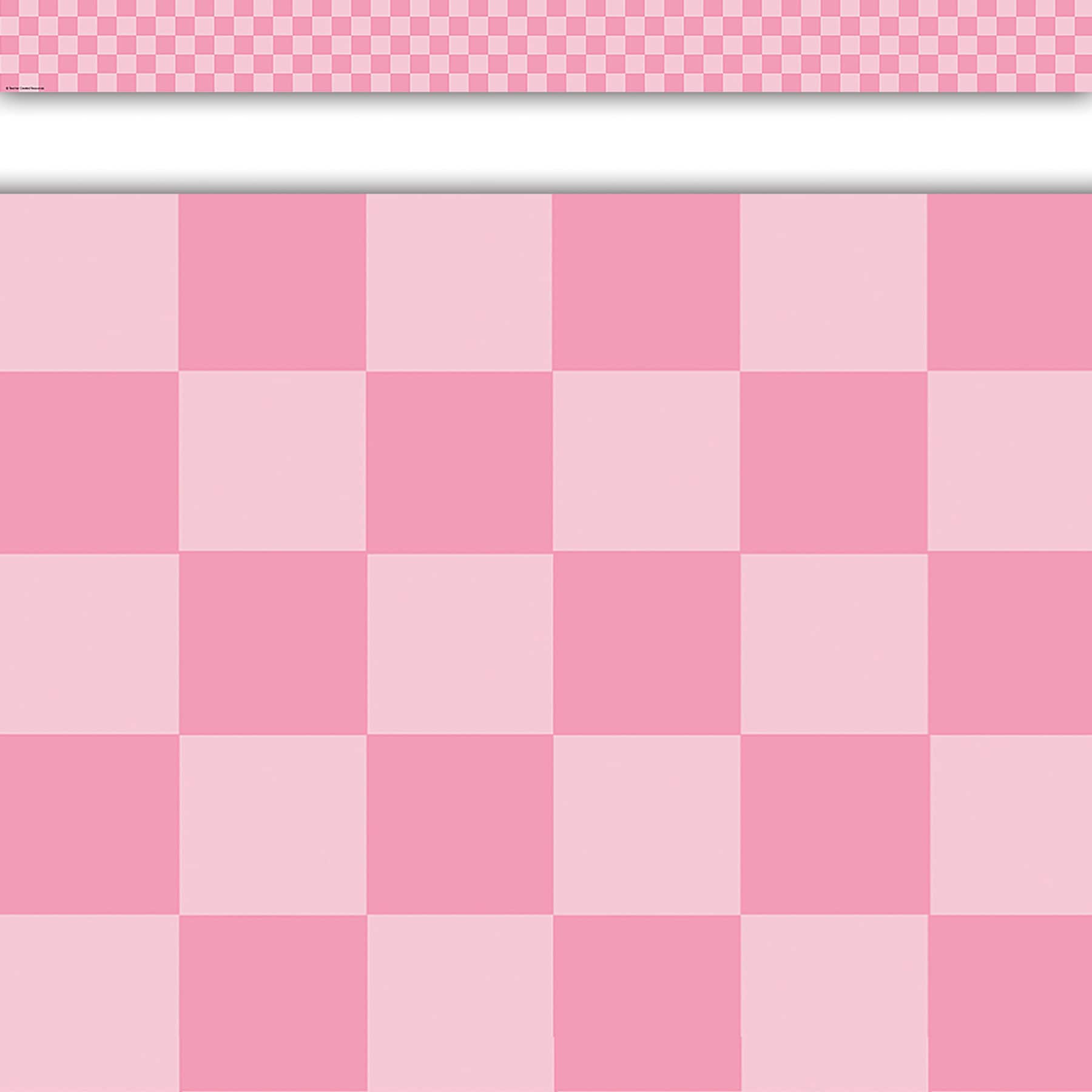 Teacher Created Resources® Cool for School Pink Checkers Border Trim, 6 Packs of 12