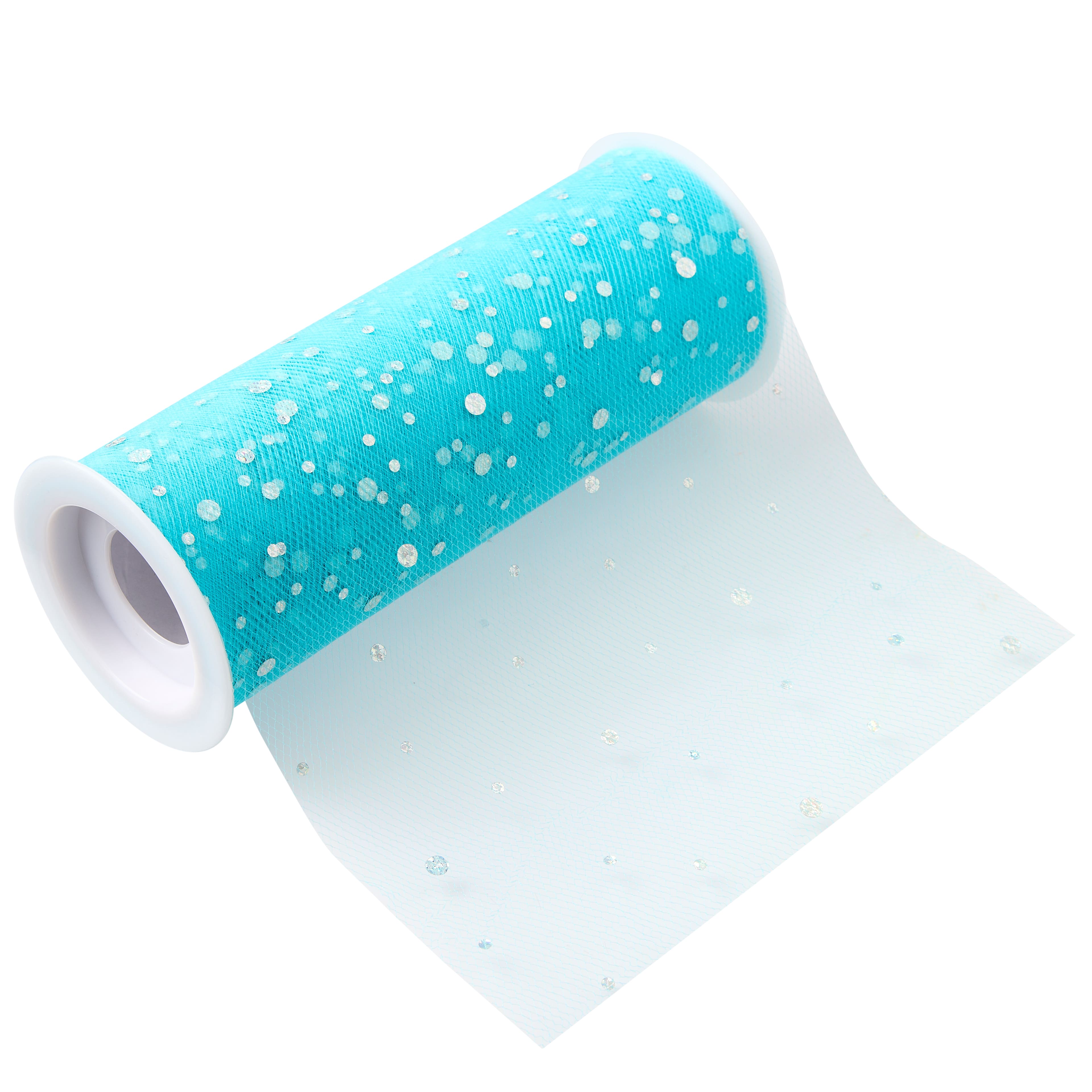 6&#x22; x 8yd. Holographic Dot Tulle by Celebrate It&#x2122;