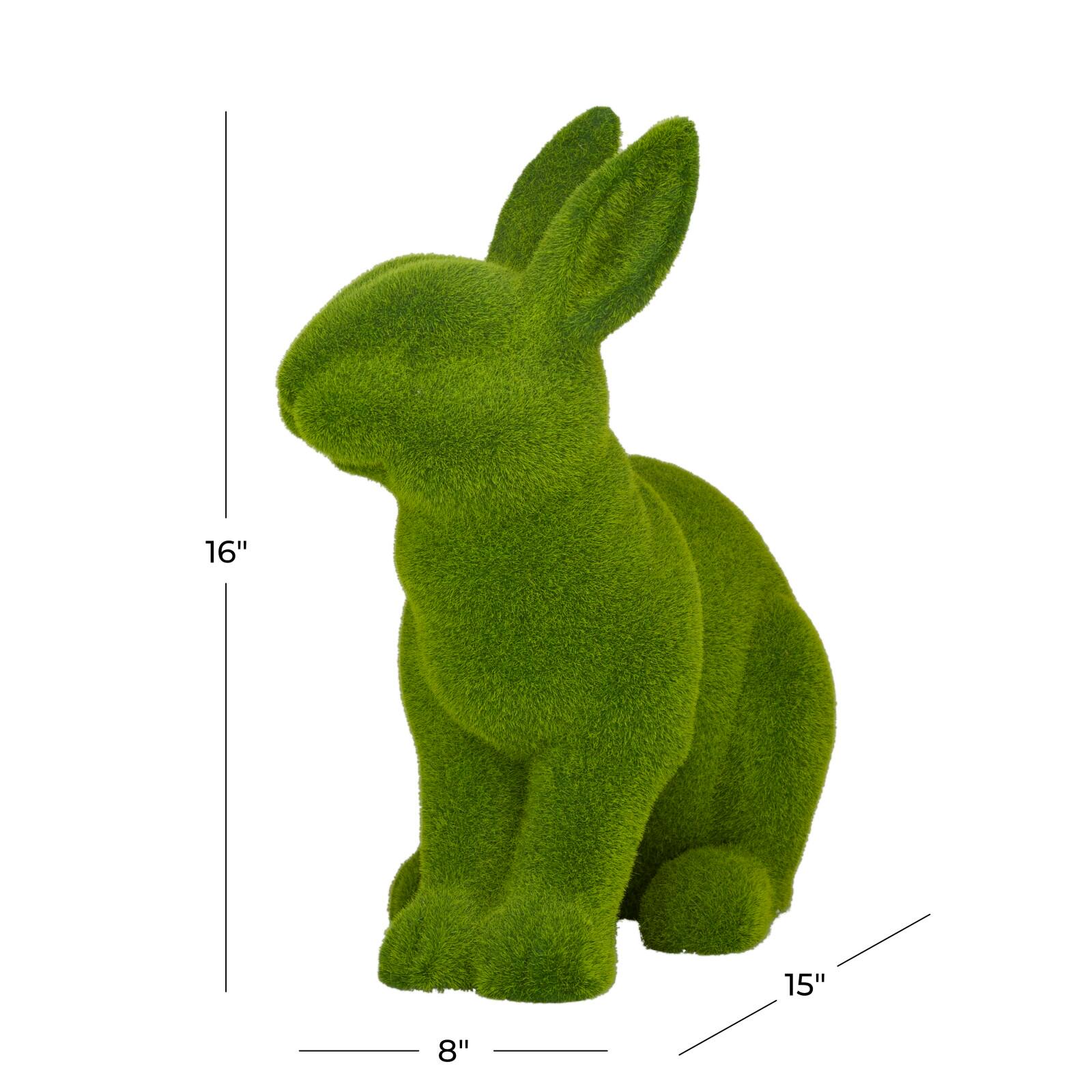 Green Country cottage Rabbit Garden Sculpture, 8&#x22; x 15&#x22; x 16&#x22;