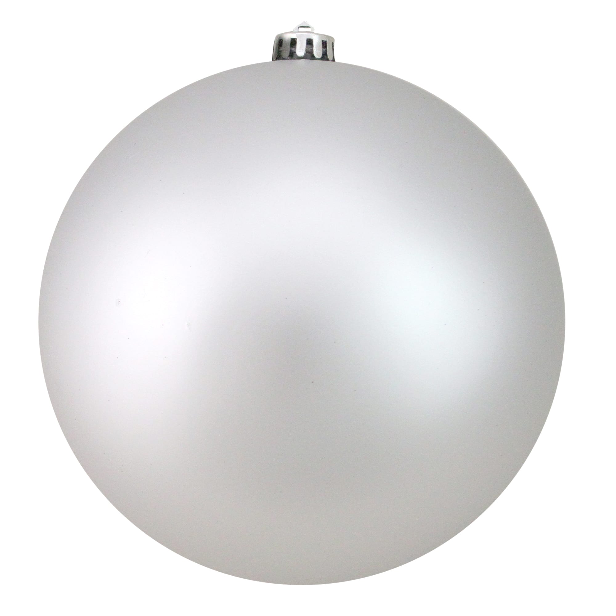 8&#x22; Matte Silver Shatterproof Christmas Ball Ornament