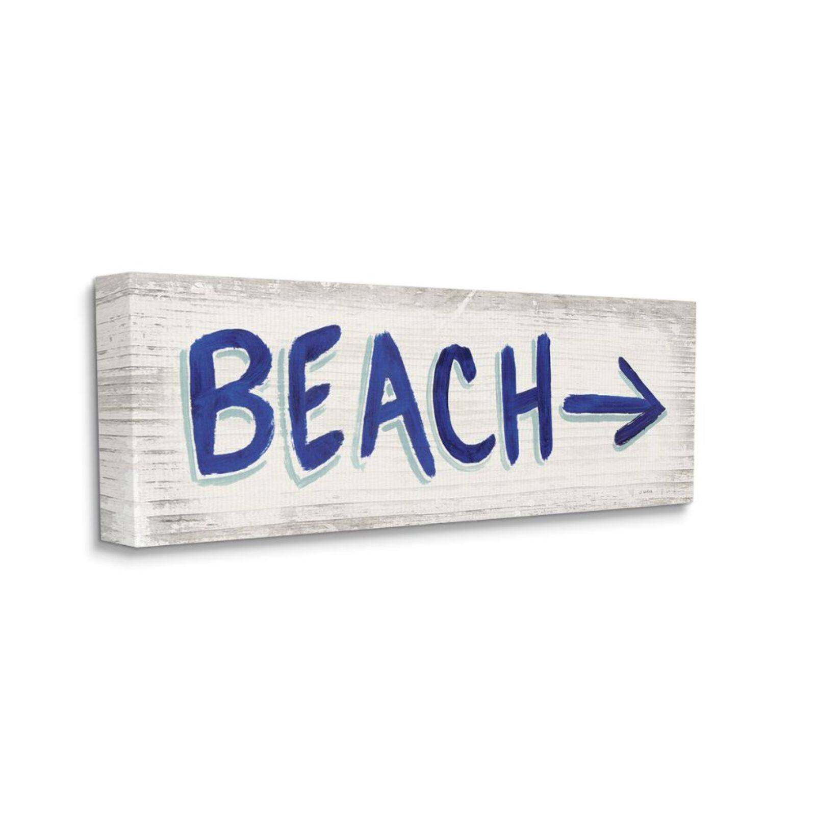 Stupell Industries Beach This Way Arrow Canvas Wall Art